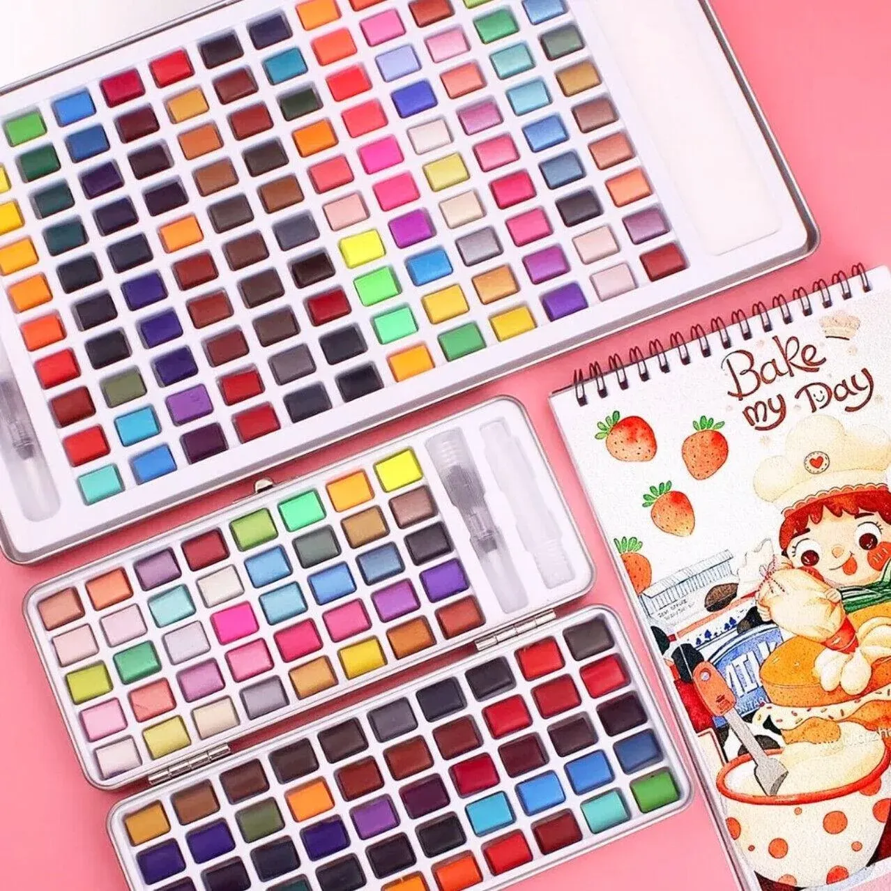 12-90 Watercolour Paint Set With Brush Painting Water Colour Kits - 12 Colours β image 5