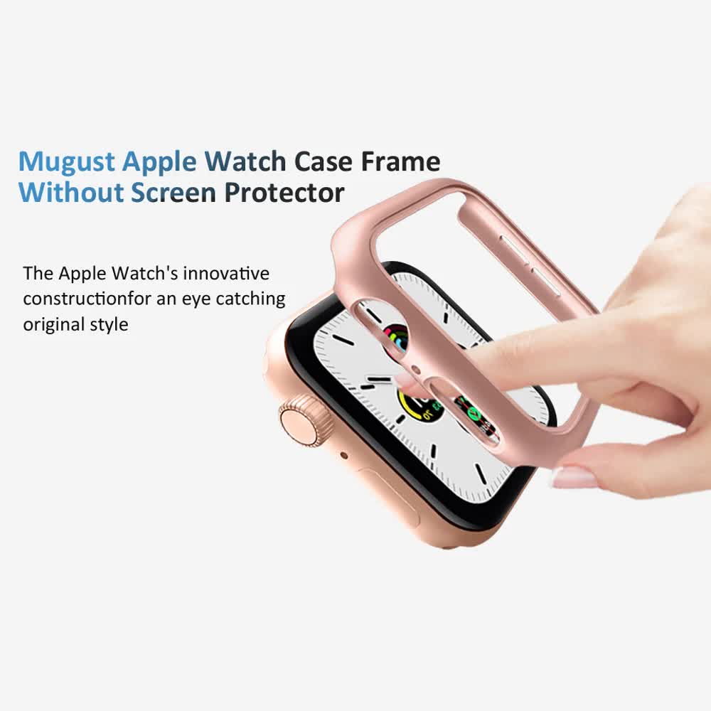 Hard PC Case for Compatible with Apple Watch 45mm 41mm 38mm 42mm 40mm 44mm iWatch SE Series 9 8 7 6 5 4 3 2 1 Matte Bumper Frame 3pcs — image 3
