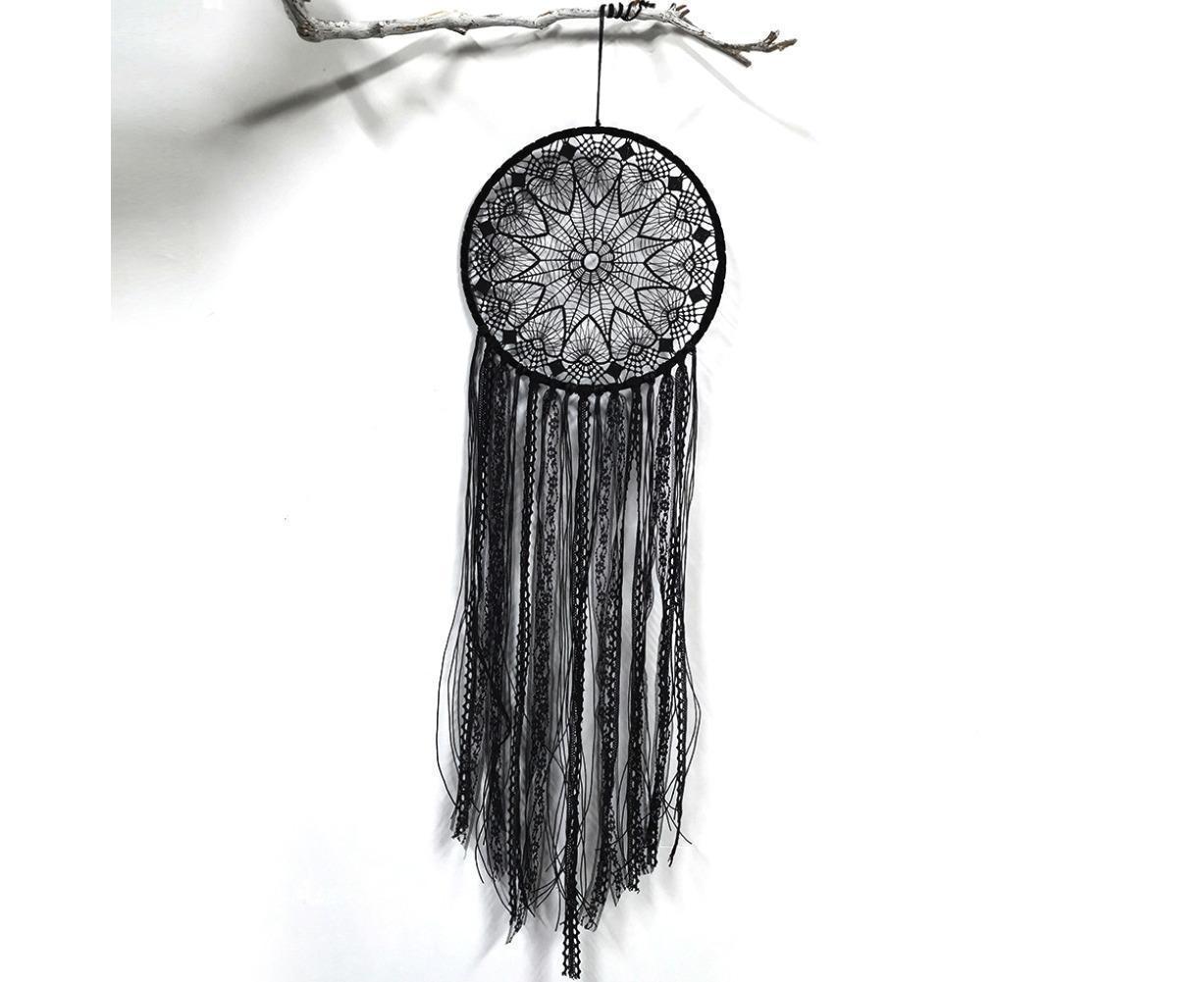 Hollow Round Moon Shape Tassel Dream Catcher Hanging Pendant Home Bedroom Decor- B — image 4