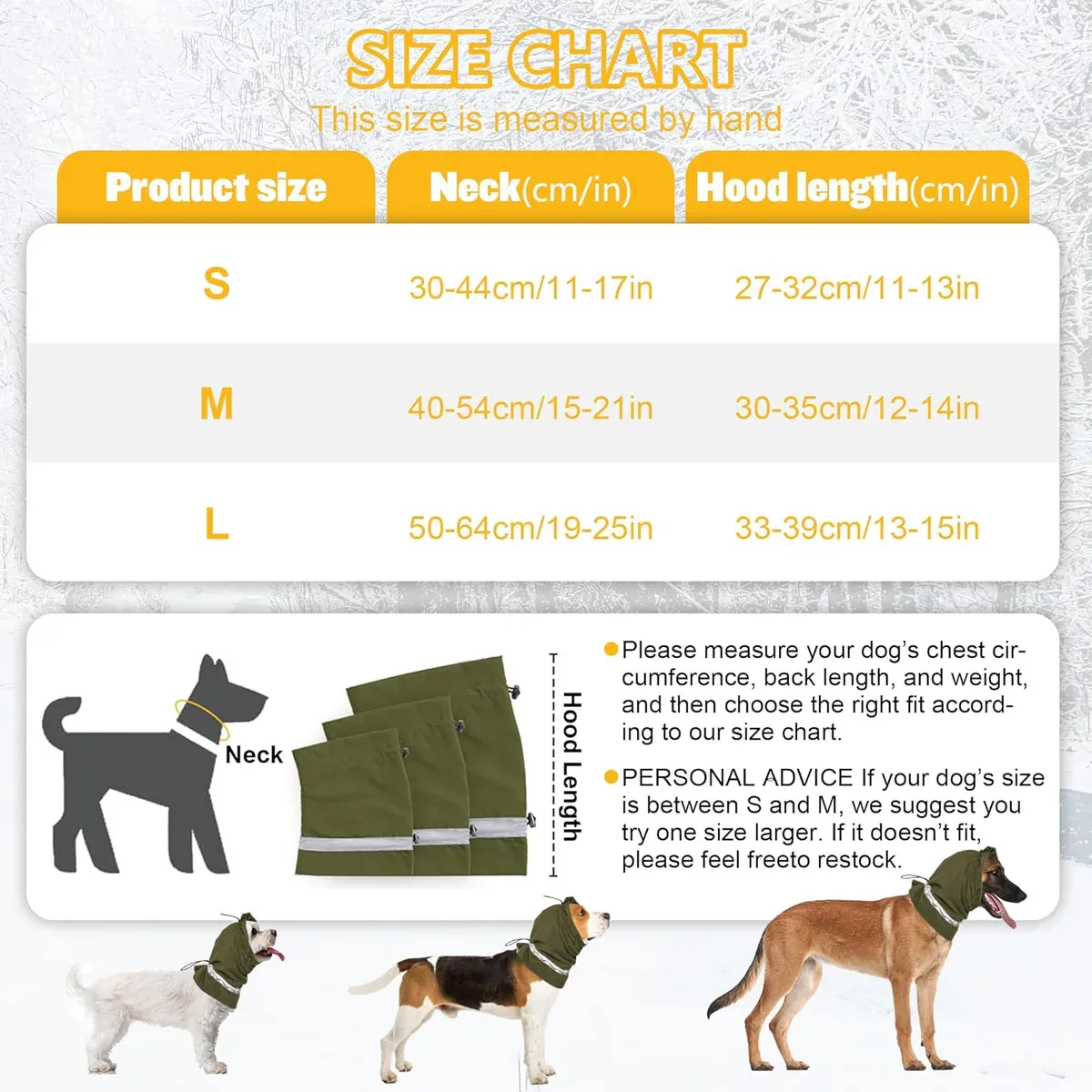 Winter Dog Head Cover Dog Scarf Set Cold Proof Warm Soft for Dogs Outdoor Use - S — image 3
