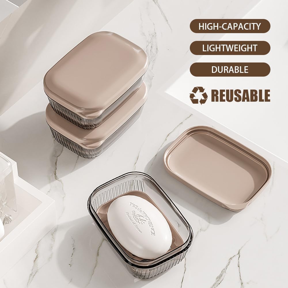 Travel soap box - soap holder - soap box with lid - portable soap box - sealable with lid - waterproof and moisture resistant - suitable for travel - camping — image 5