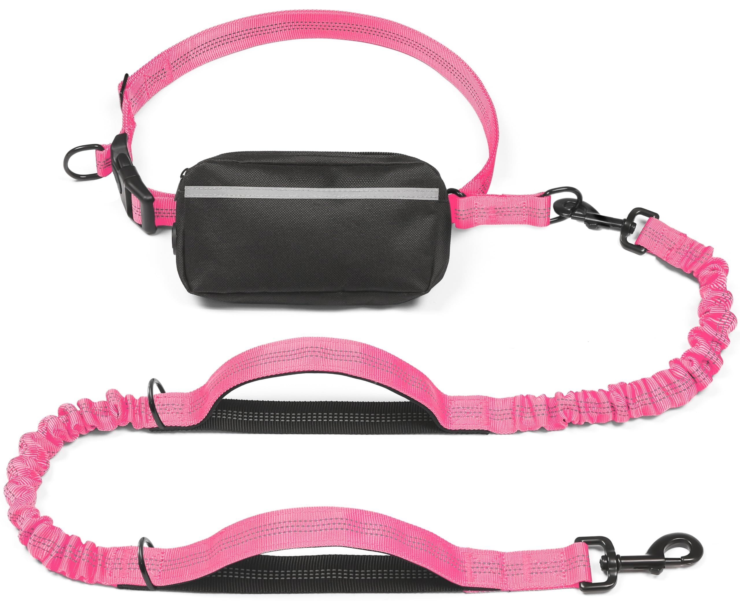 Hands-Free Dog Leash with Waist Belt and Storage Pouch, Shock-Absorbing Bungee Leash for Running, Walking, and Outdoor Adventures, Reflective Safety Design for — image 5