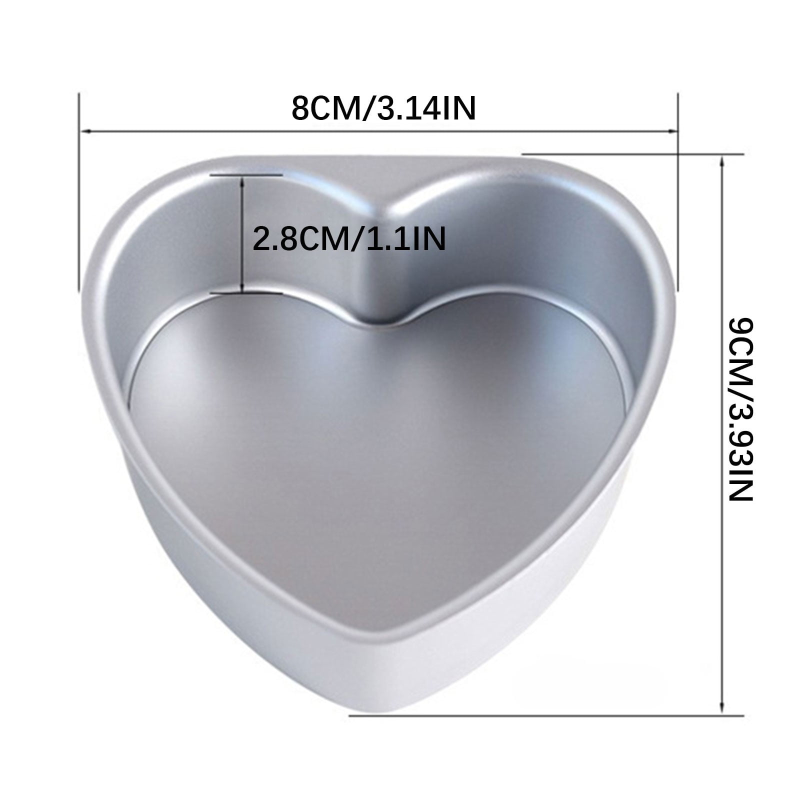 Heart Shaped Aluminium Cake Tin with Loose Base, 20 cm Chiffon and Sponge Cake Pan for Baking, Birthdays and Celebrations — image 2