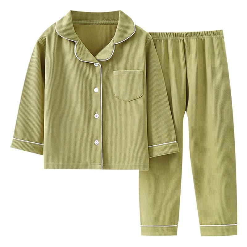 Yi Mei Kids Pajamas De Velvet Long Sleeve Two Piece Set SY05-Pajamas yellow 150cm โ image 2