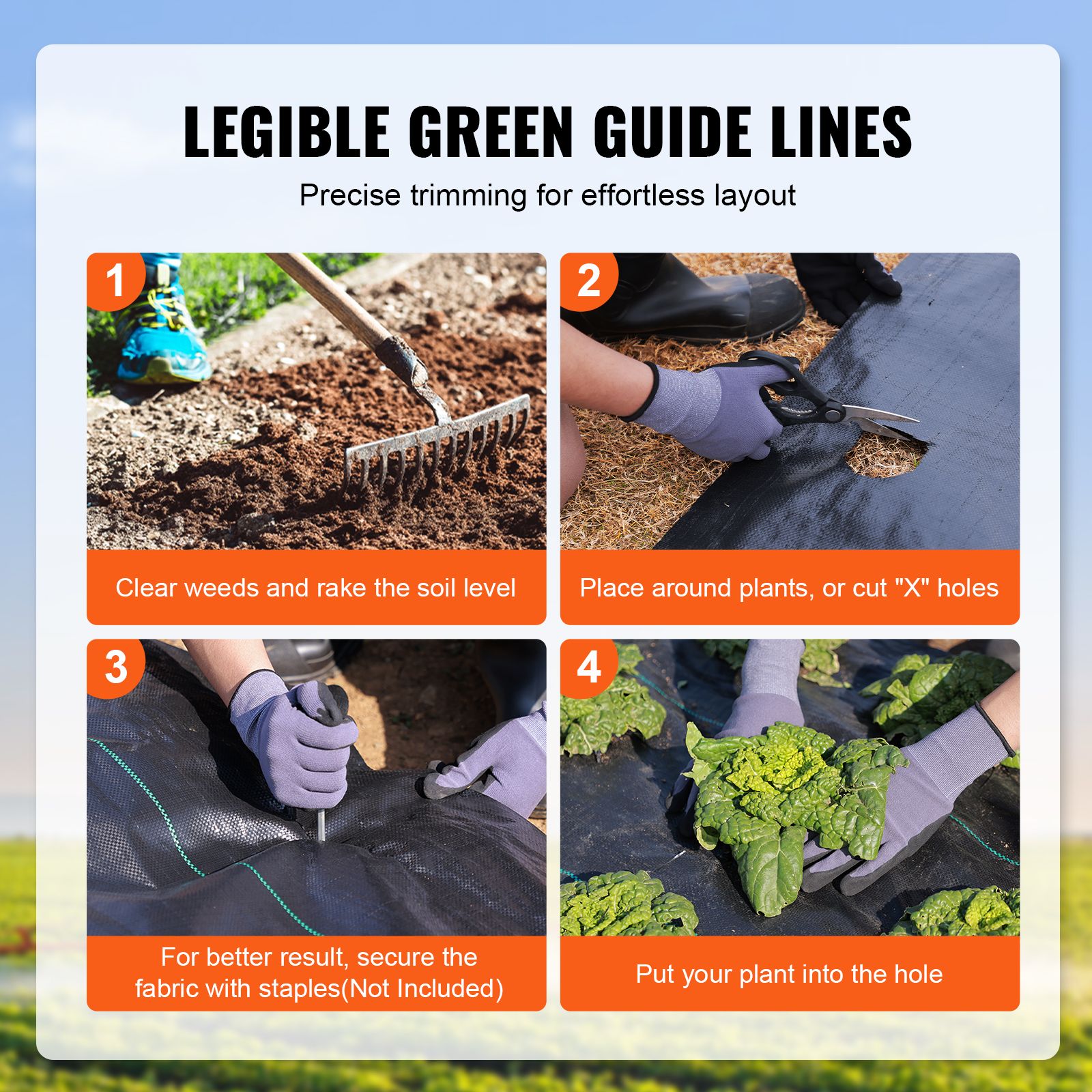 5FTx250FT Premium Heavy Duty Weed Barrier Landscape Fabric, 5OZ Woven Geotextile Fabric Under Gravel, High Permeability for Weed Blocker Weed Mat, Driveway — image 5