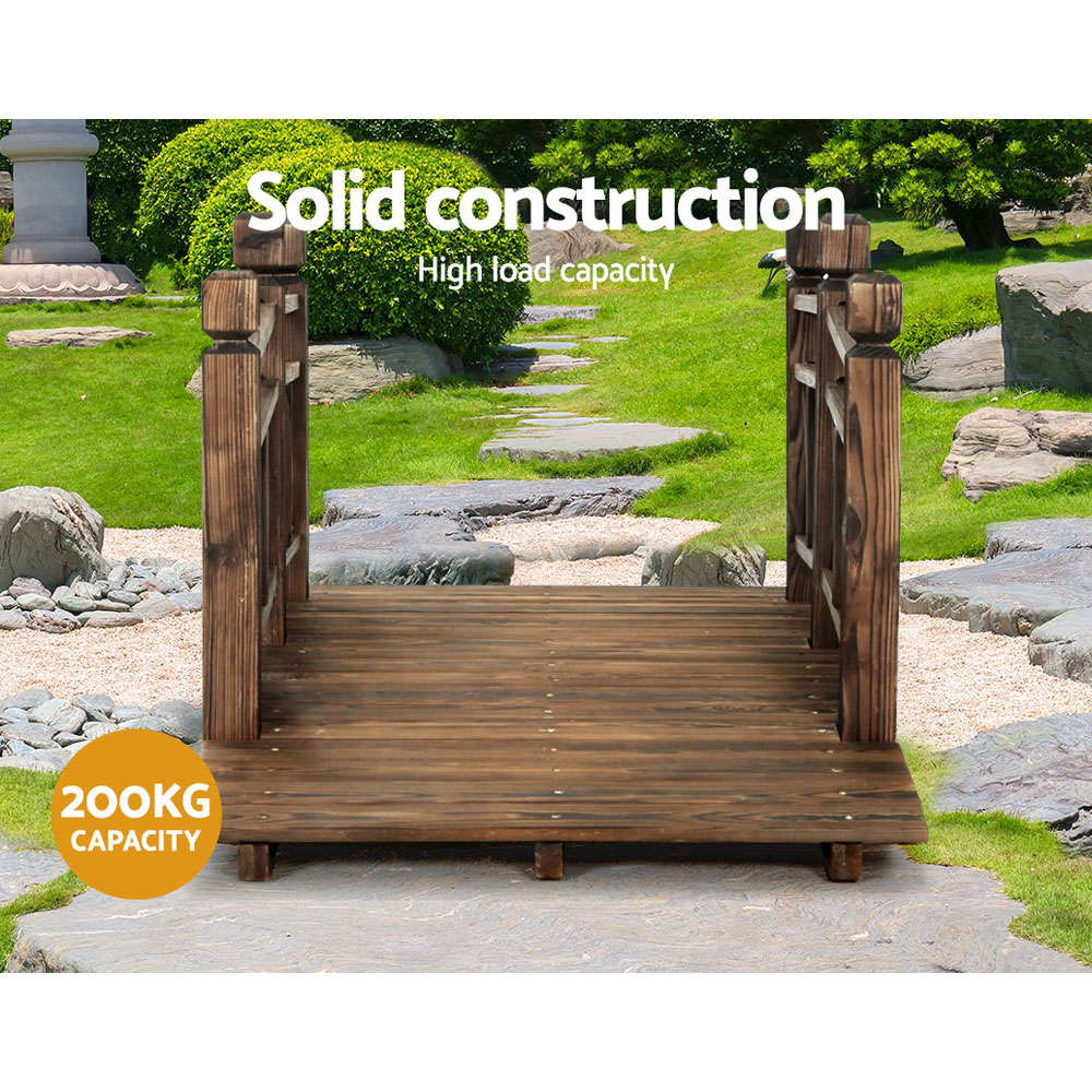 Gardeon Garden Decor Outdoor Ornament Wooden Bridge 150cm β image 5