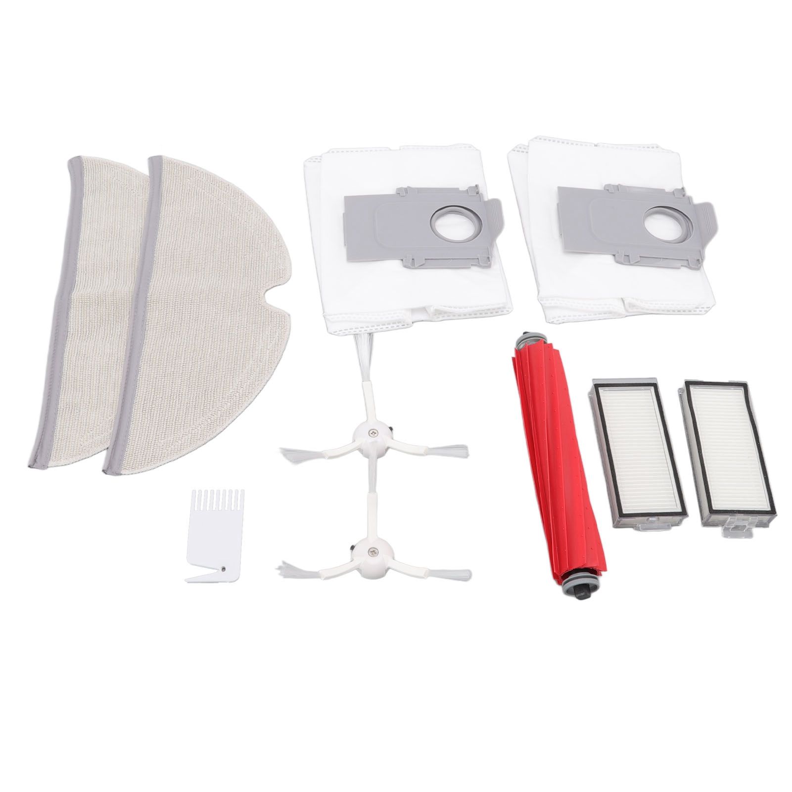 Vacuum Cleaner Main and Side Brush Replacement Set with Filter Cleaning Mop and Dust Bag for Roborock T8 — image 6