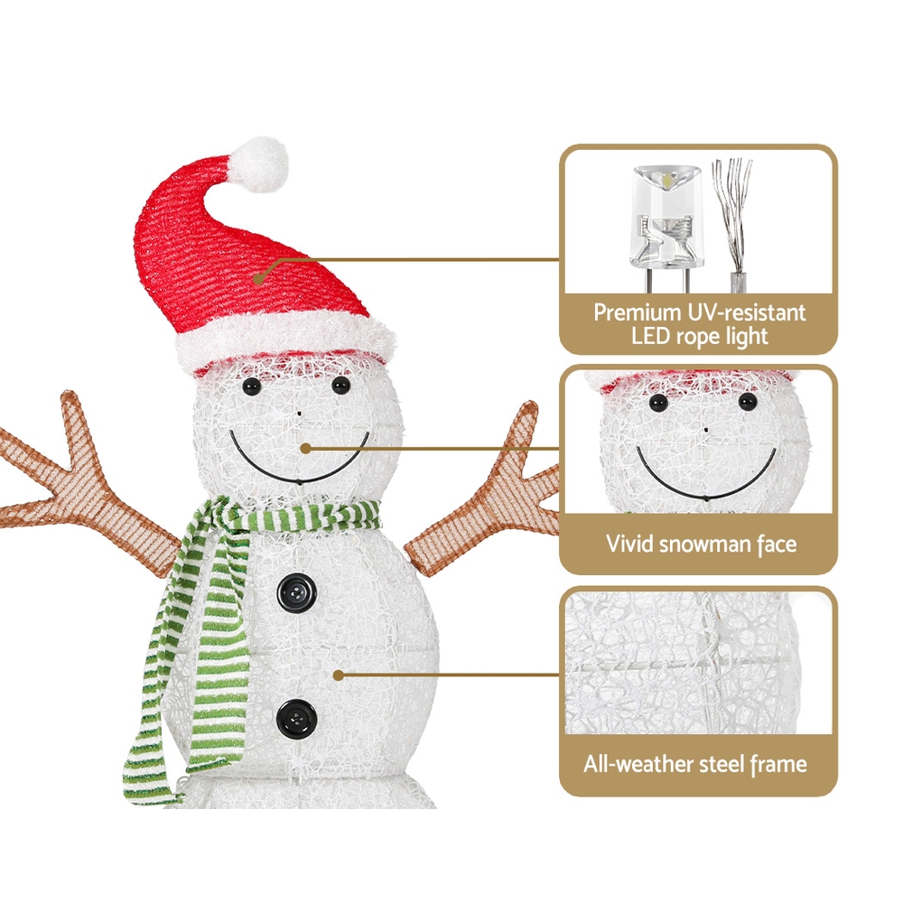 Jingle Jollys Christmas Lights 97cm Snowman 80 LED Decorations โ image 5