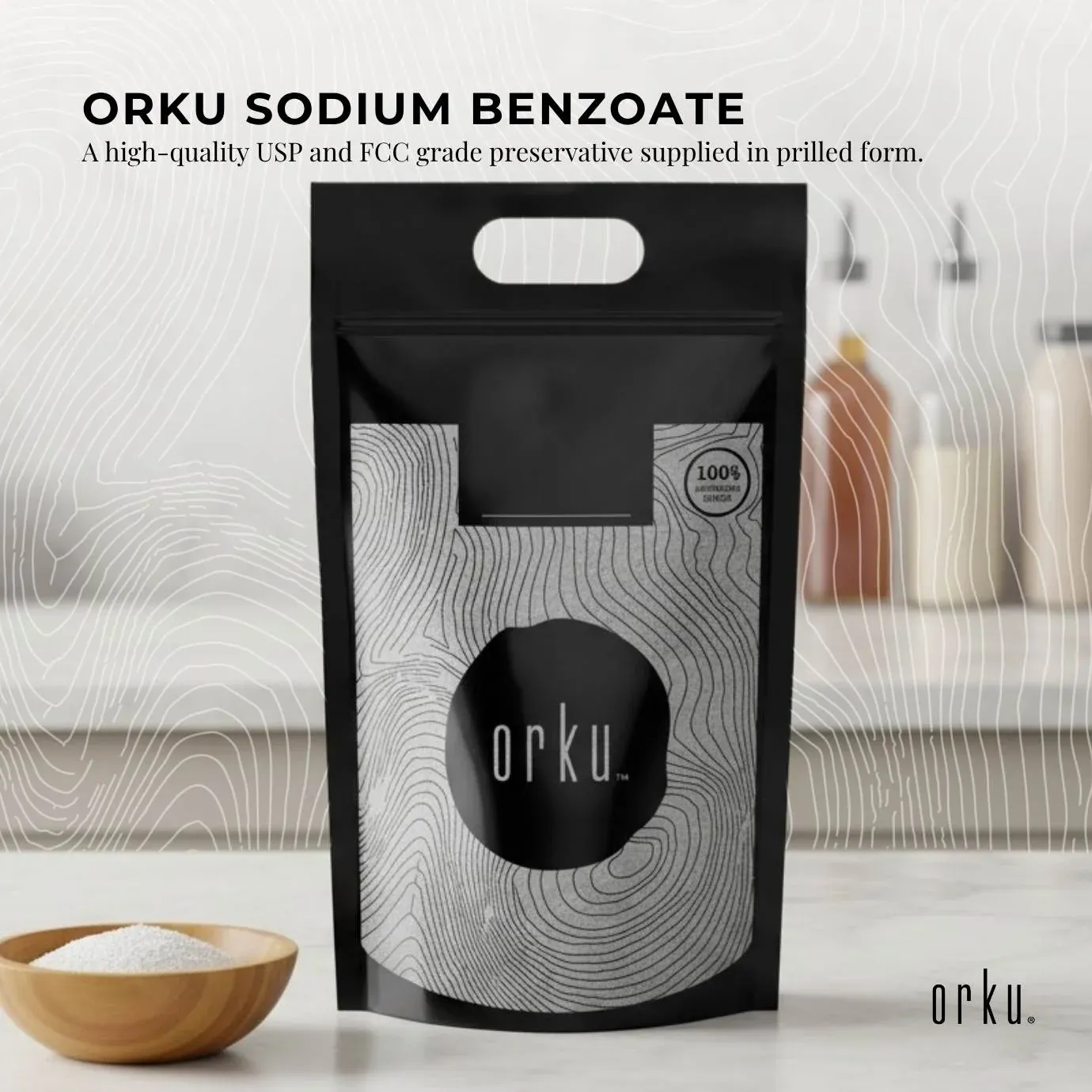 Orku 5Kg Sodium Benzoate USP/FCC Grade Prills – E211 Preservative CAS 532-32-1 — image 2
