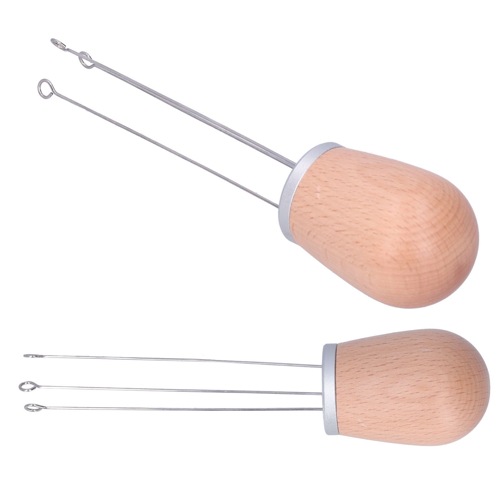 Needle Type Coffee Powder Distributor Wood Handle Coffee Stirrer Distribution Tool(Silver Cover Beech ) β image 2