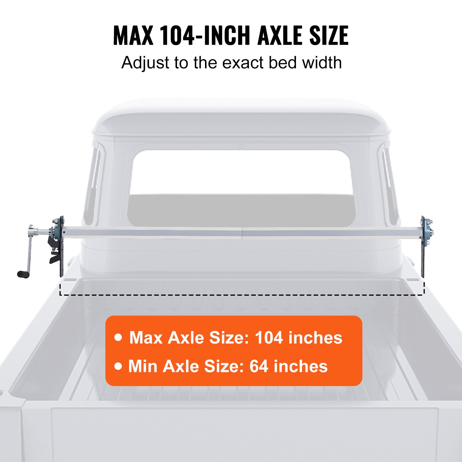 Hand Crank Tarp Roller Kit, 1.6-2.6 m Wide, Aluminum Alloy, Manual Cab Level Dump Truck Tarp Roller with 17.8 cm Sponge-Wrapped Handle, Perfect for Dump โ image 4