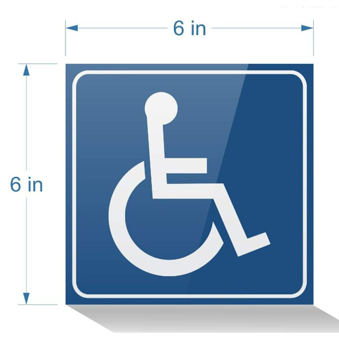 Disabled Stickers Kit - Handicap accessible Wheelchair - for Indoor and Outdoor Use - Car Van Truck Lorry Camper (4-Piece kit) โ image 5