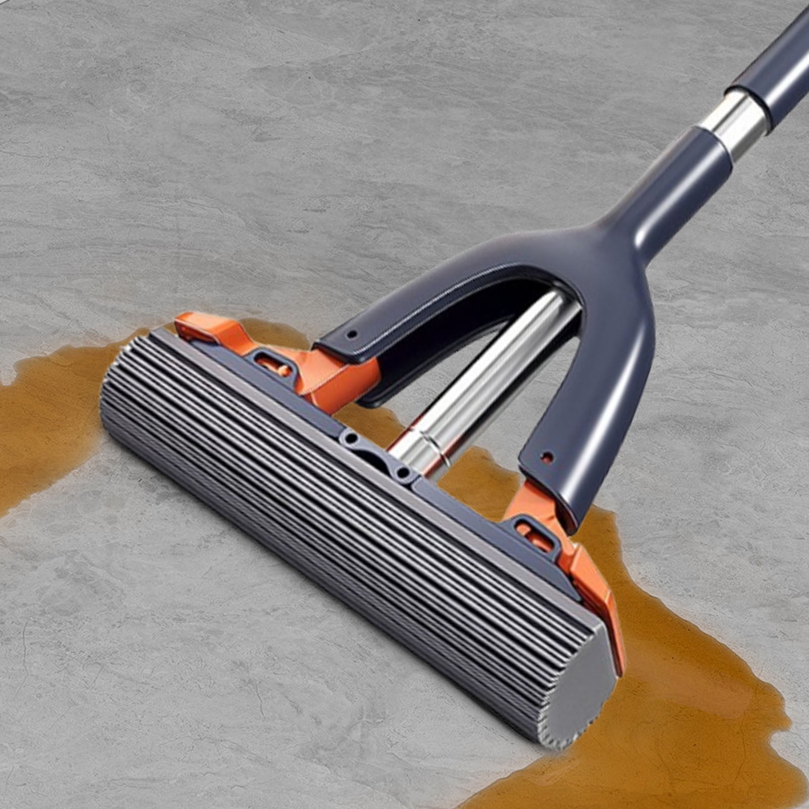Self Wringing Sponge Mop with Roller, Hands Free Floor Cleaner for Tiles, Timber and Hard Floors, 37 cm Sponge Head โ image 4