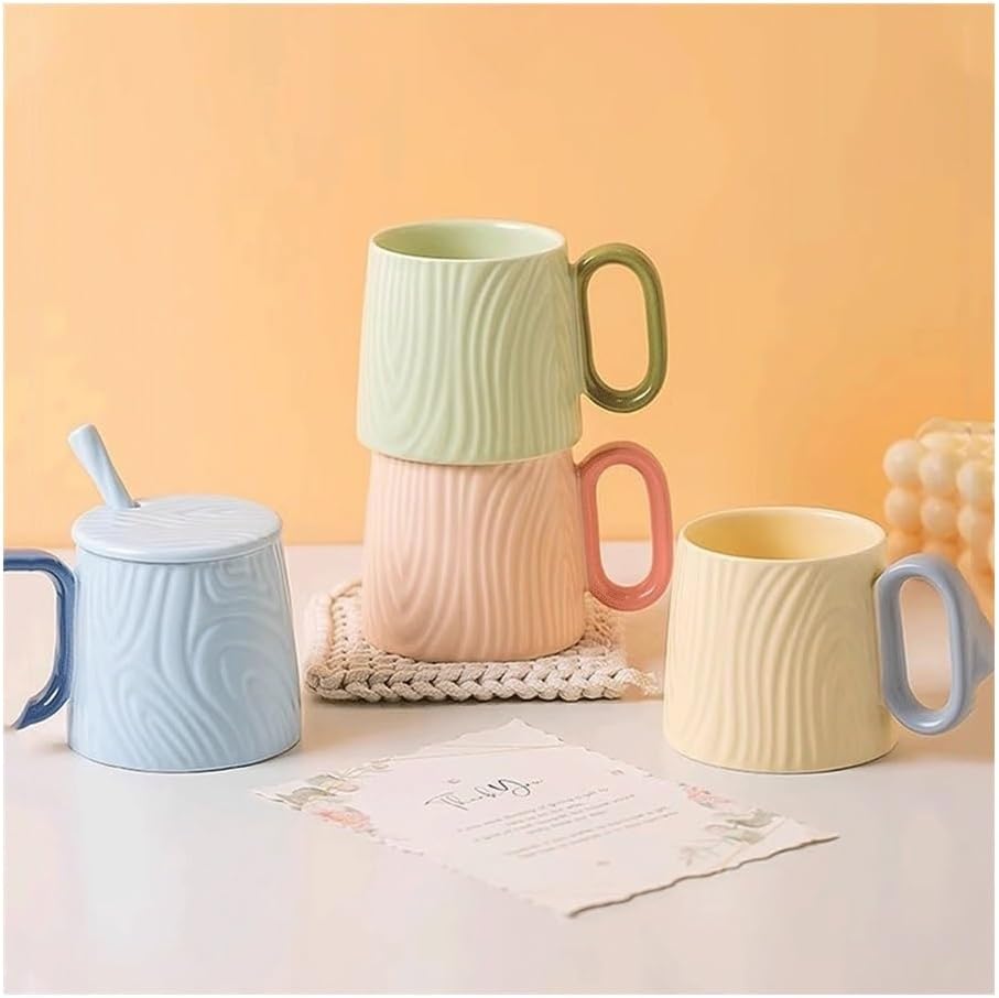 Ceramic mug for home - 8.4 oz plain coffee/tea mug - Dopamine Mood - Coffee mug for reading/studying (green) β image 3