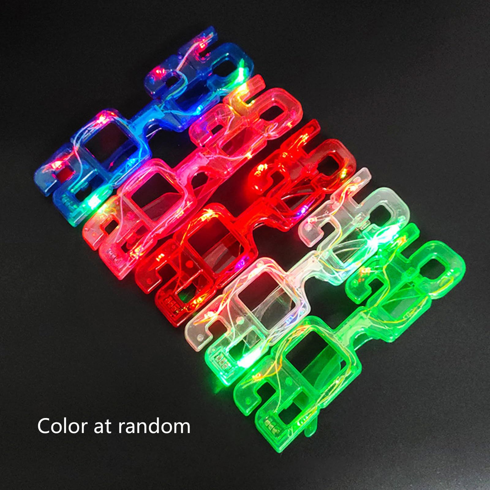 LED Eye Frame Plastics Party Glass New Year Eve 2025 Glasses Music Festival Eyeglasses Photostudio Decoration 4PCS random color โ image 5