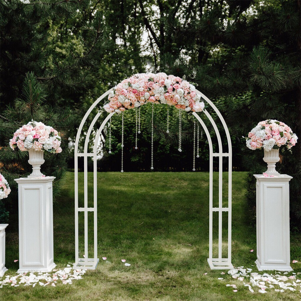 Heavy Strong Metal Wedding Arch Garden Arbor Floral Backdrop Stand Indoor Outdoor — image 3