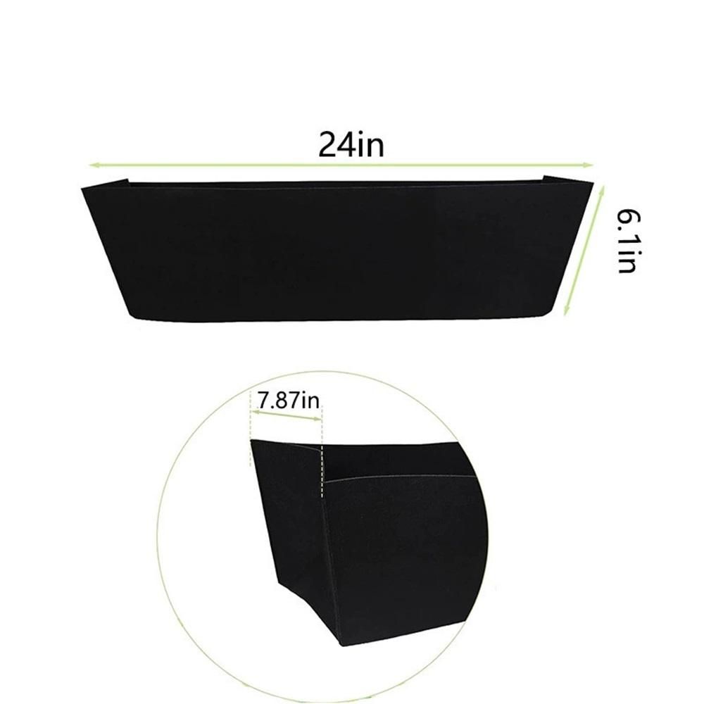 Non-Woven Hanging Flower Plant Box Liner for Trough Shaped Wall and Deck Mount Planters,Indoor and outdoor plant pots(4Pack, 24in) — image 5