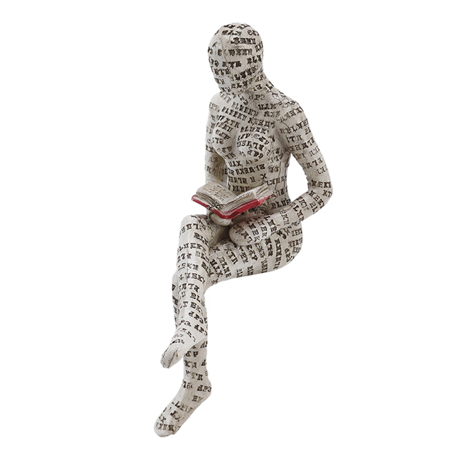 Resin Reading Woman Figurine Innovative Lady Reading Pulp Molding Bookshelf Ornaments for Home Decoration E โ image 4