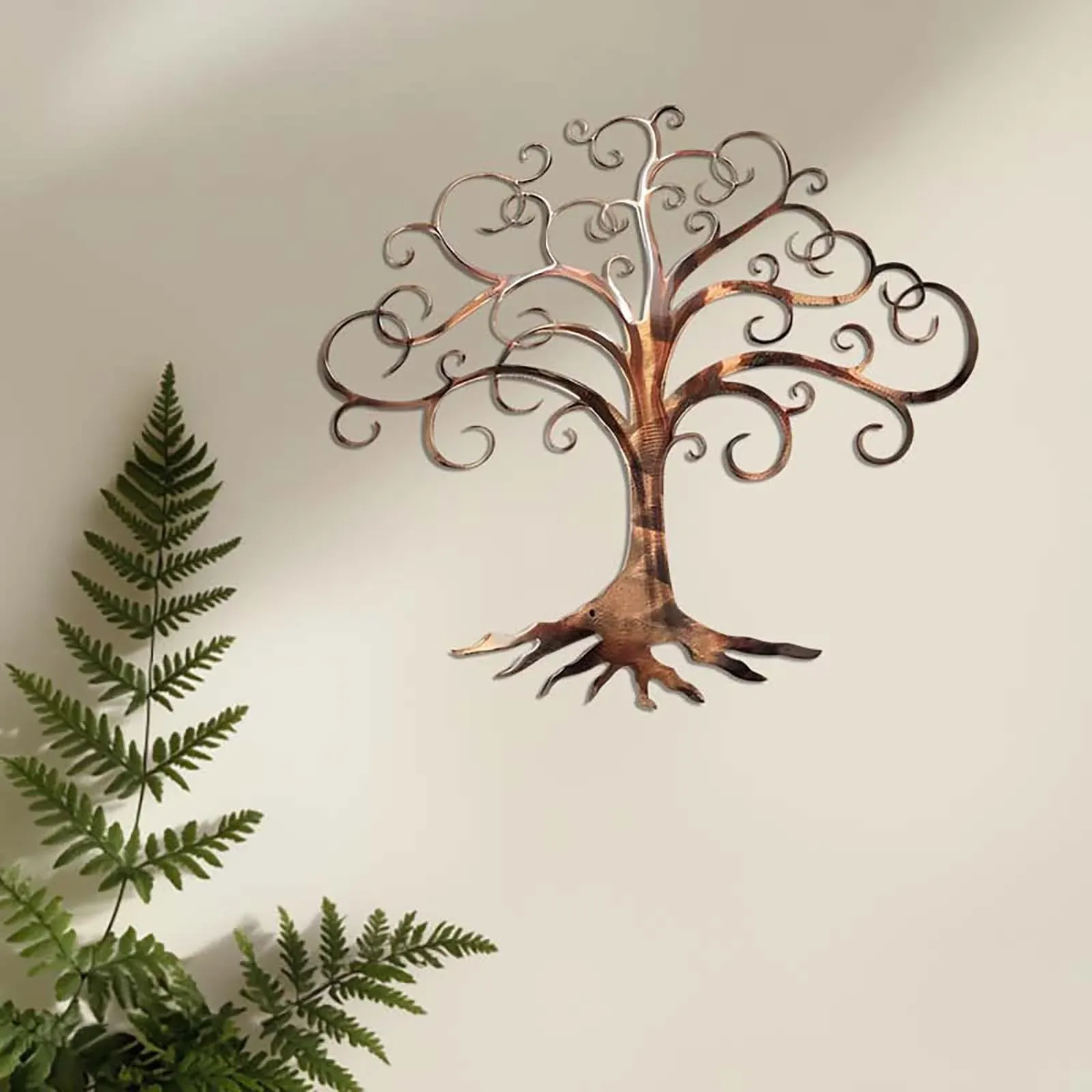 Waterproof Iron Metal Wall Art Decor, Modern Hanging Ornament for Outdoor Garden Patio, 11.81 × 9.84 in — image 5