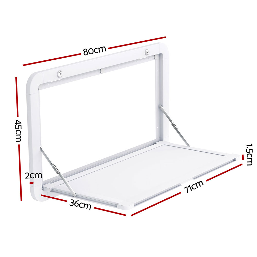 Weisshorn Caravan Table 800 × 450mm Folding Lockable White — image 2