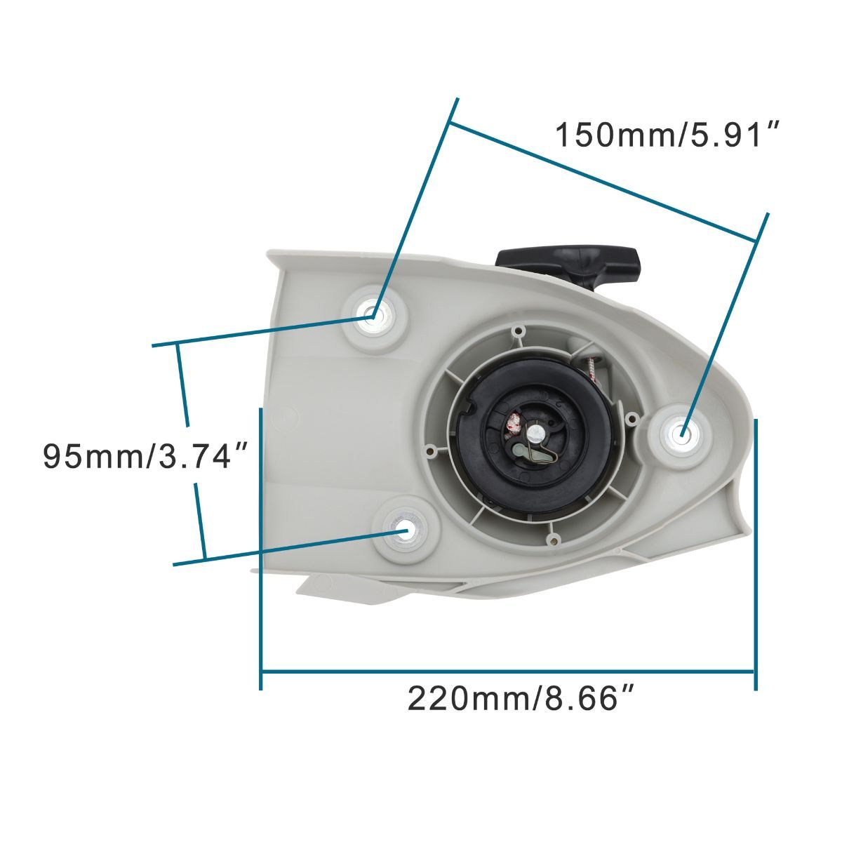 Recoil Starter Assembly for Stihl Chainsaw TS410 TS420 Concrete Cut-Off Saw 4238-190-0300 - Gray - Size 1 PACK โ image 5