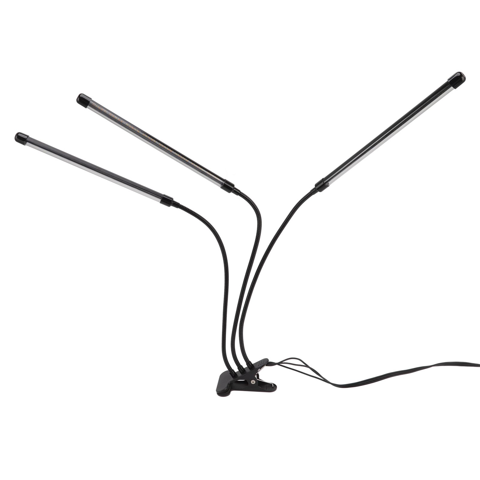 3 Head Clip Plant Light Full Spectrum Red White Warm Light 10 Level Dimmable USB LED Plant Growing Lamp with Timer — image 4