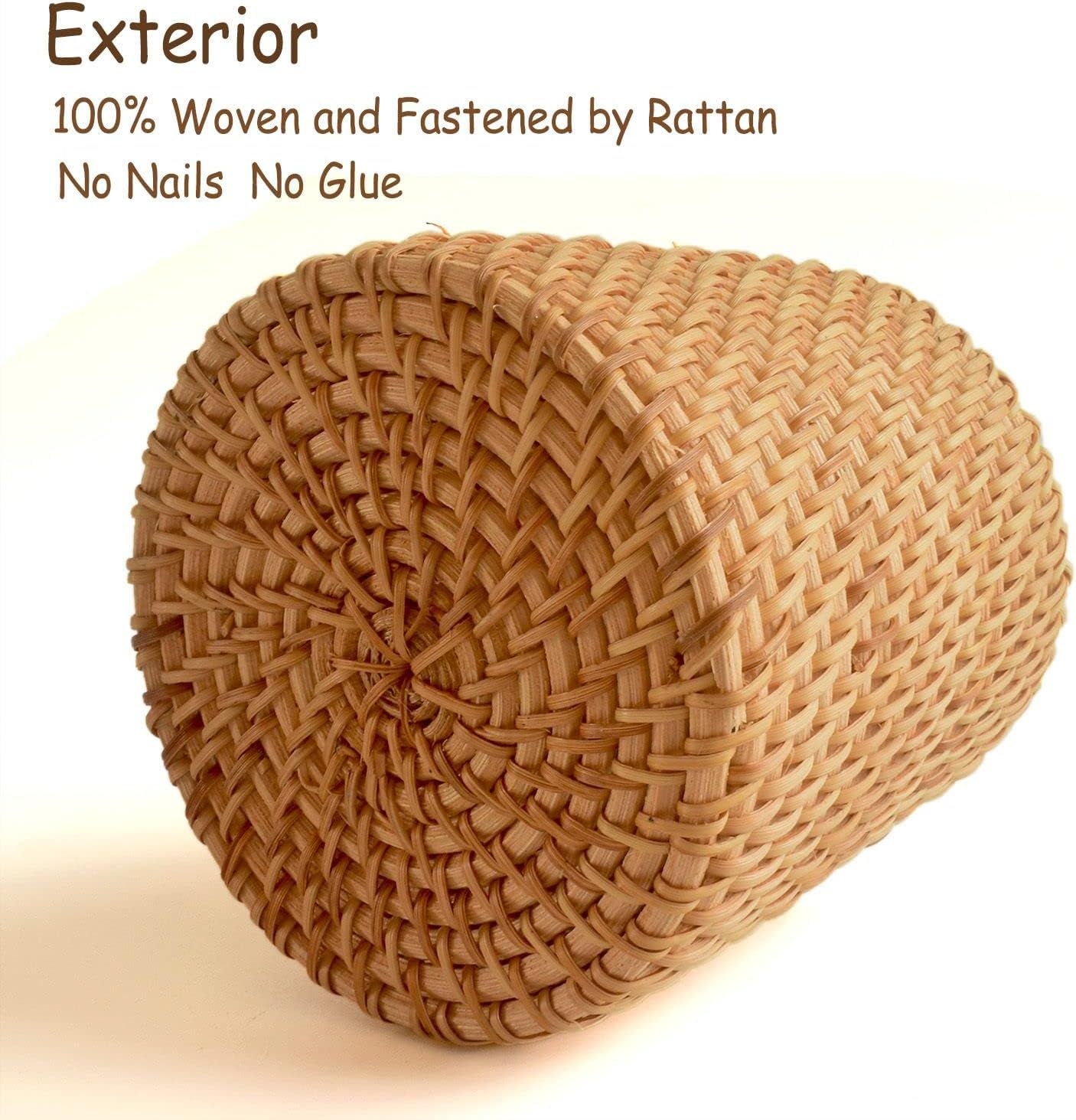 Wicker Pencil Holder for Desk,Handmade Makeup Brush Holder,Office&Home Desktop Organizer,Rattan Pen Cup(Cone) โ image 3