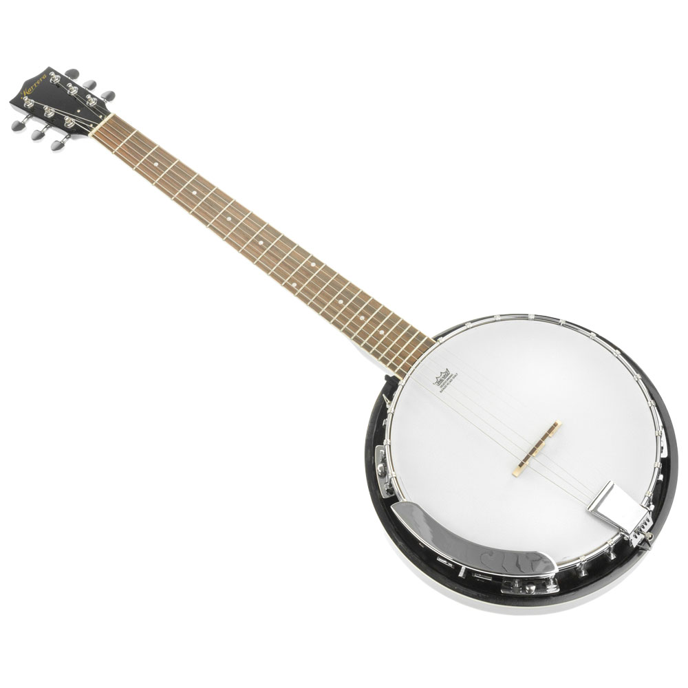 Karrera 6 String Resonator Banjo - Black — image 2