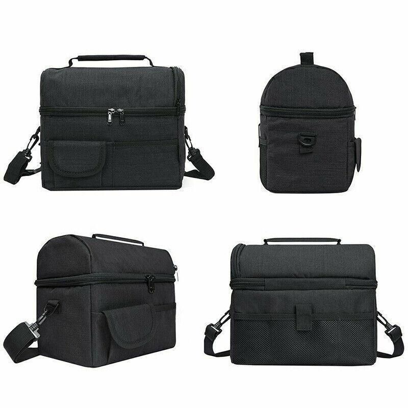 Insulated Lunch Bag Box Tote Cooler For Women Men Hot Cold Food Thermal - Wine Red โ image 3
