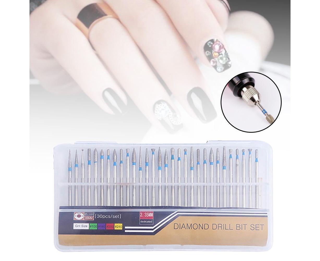 30Pcs Tungsten Steel Nail Drill Bits Manicure Pedicure Gel Polish Removal Tool-C — image 2