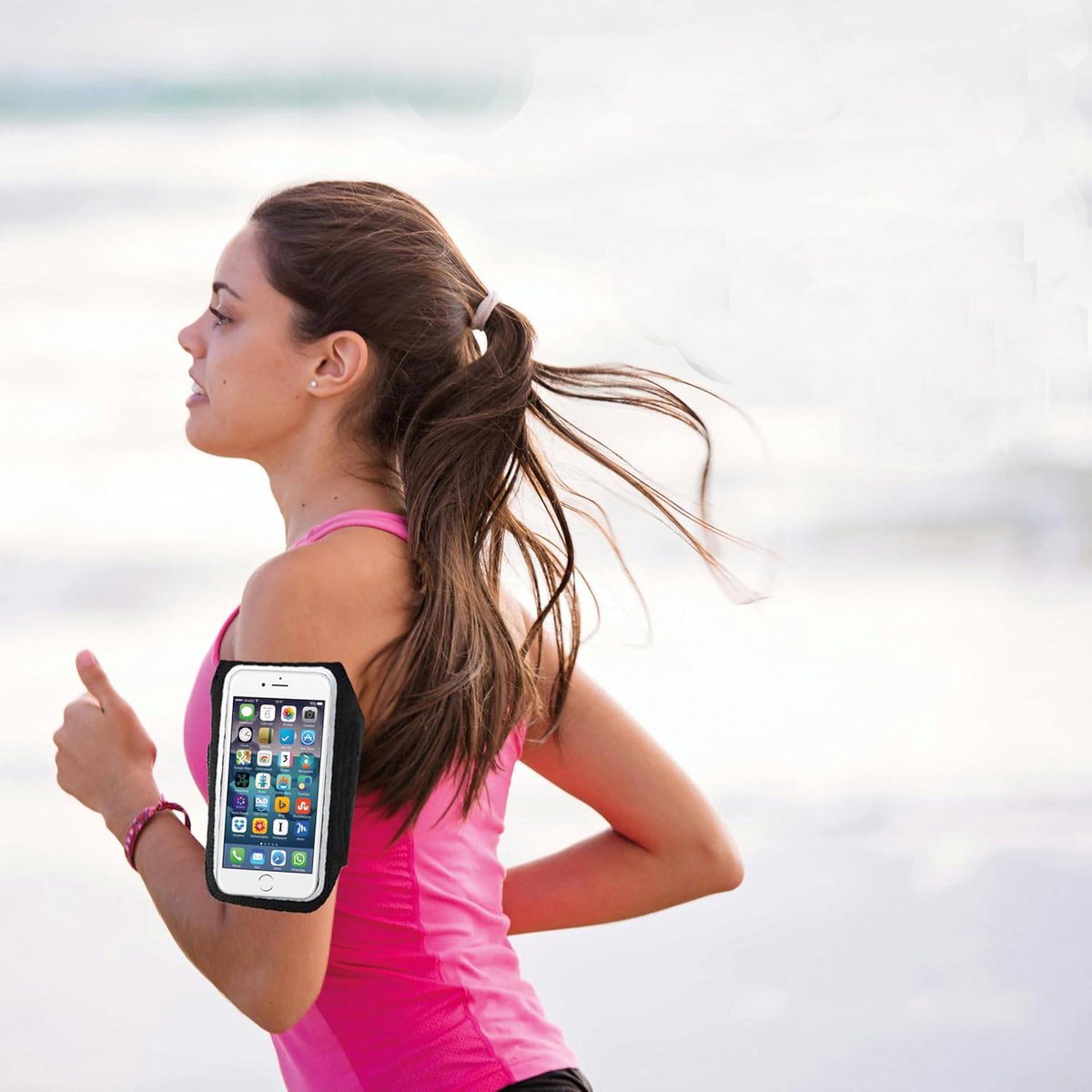 Phone Holder for Running - Running Armband - Suitable for phones up to 6.5 inches - Lightweight and universal phone holder for running, fitness and jogging — image 2