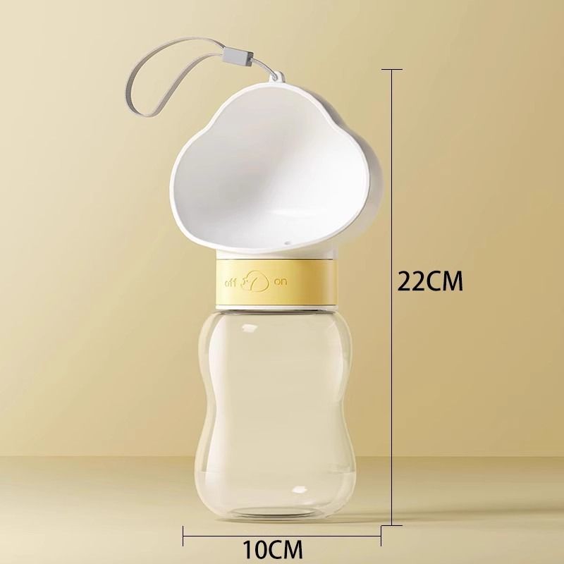 350ML Portable Outdoor Pet Water Cup, Leak-Proof Travel Water Dispenser - White — image 2