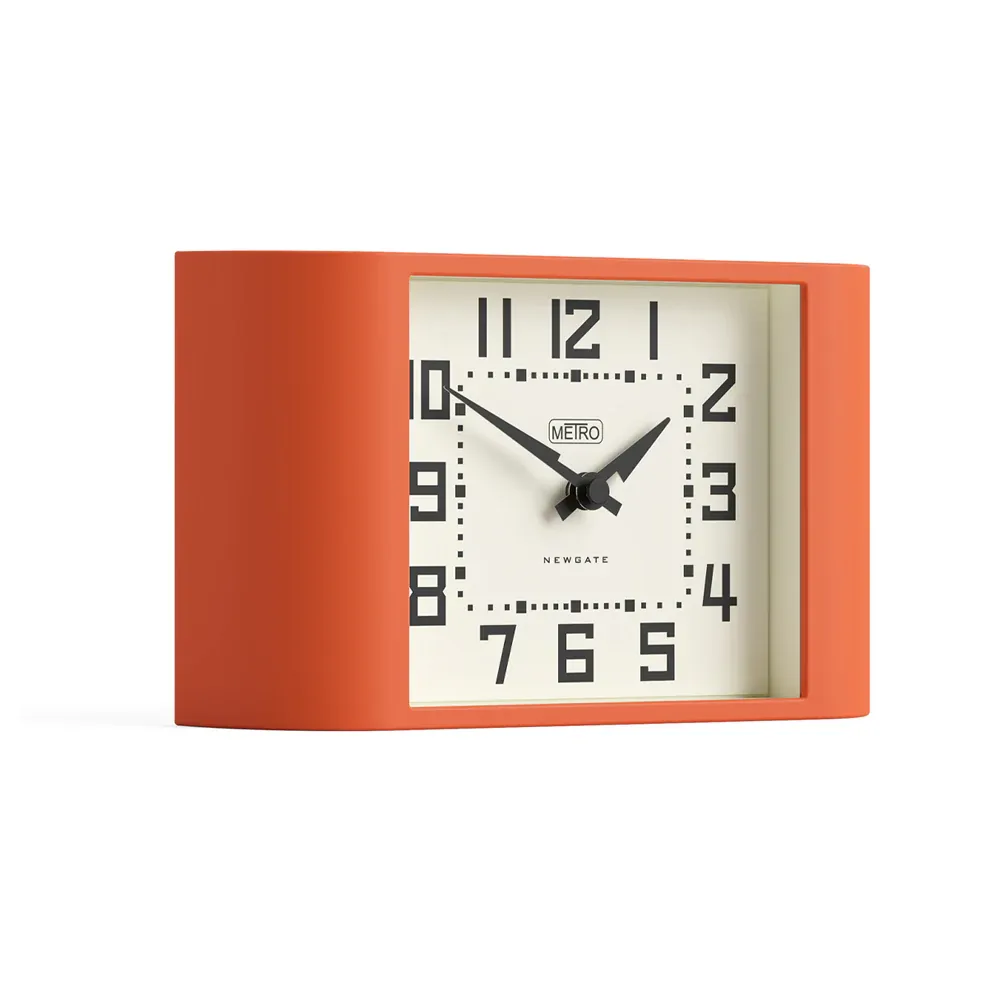 Newgate Mini Metro Mantel Clock-Pumpkin Orange — image 3