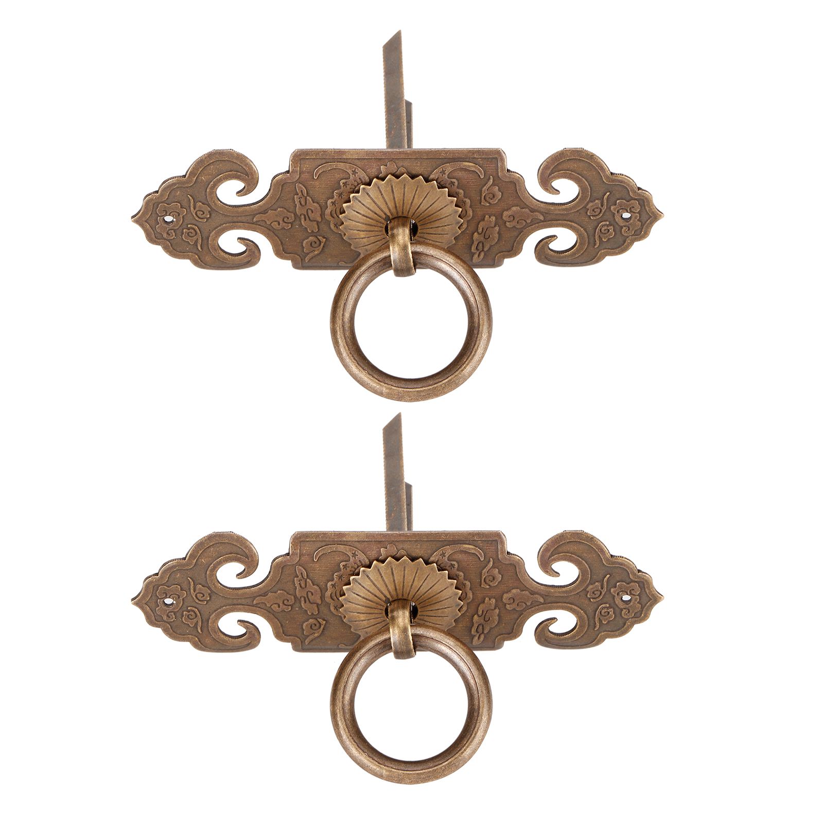 2 Sets Bat‑Shaped Handle Copper Antique Decorative Drawer Door Handle Knob for Shoe Cabinet — image 2