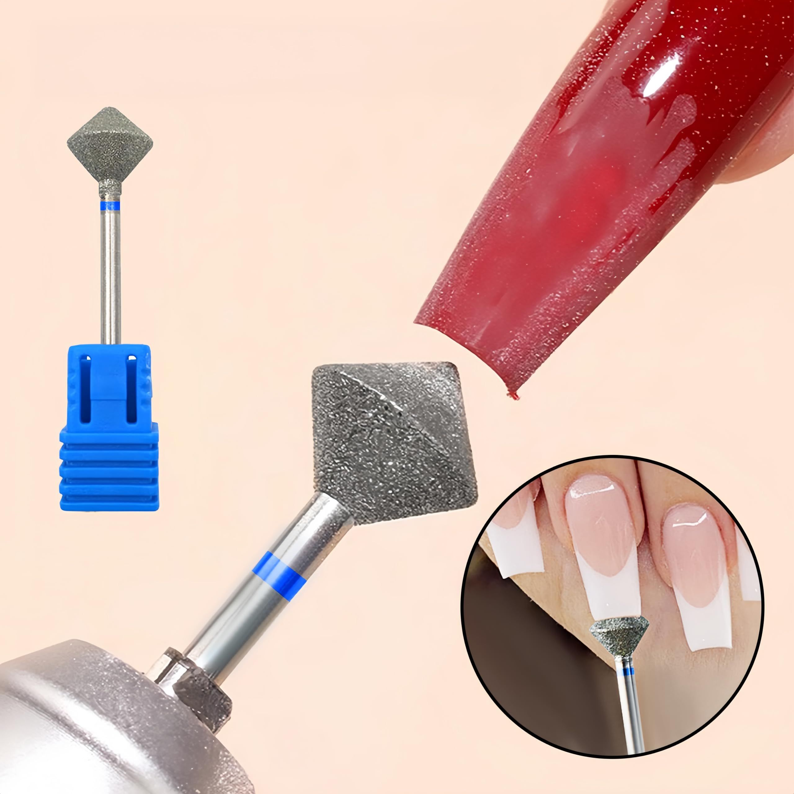 2Pcs Diamond Nail Drill Bit Rotary Burr Manicure Pedicure Grinding Head Nail Cutters for Professional and Home Use โ image 2