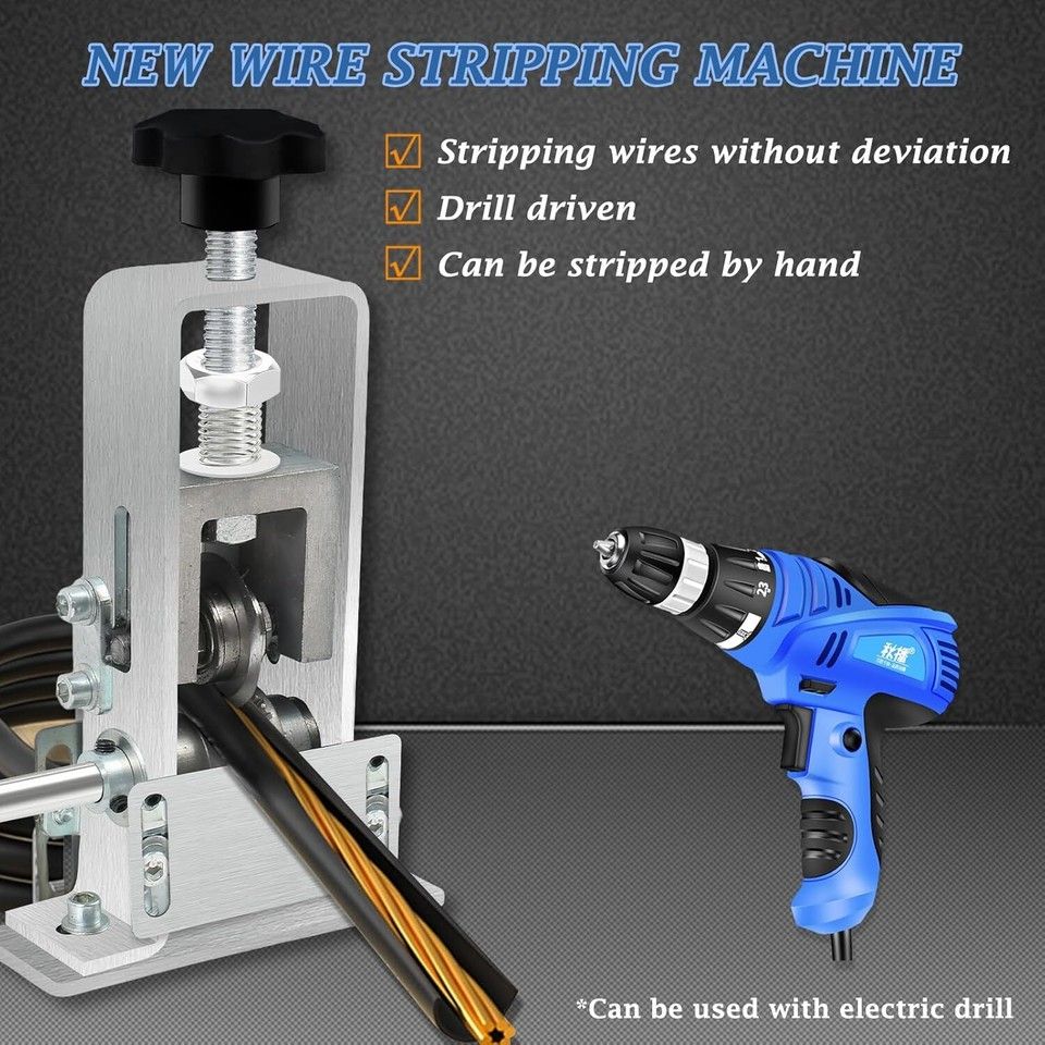 Manual & Electric Wire Stripping Machine Cable Cutter Copper Peeling Stripper AU — image 6