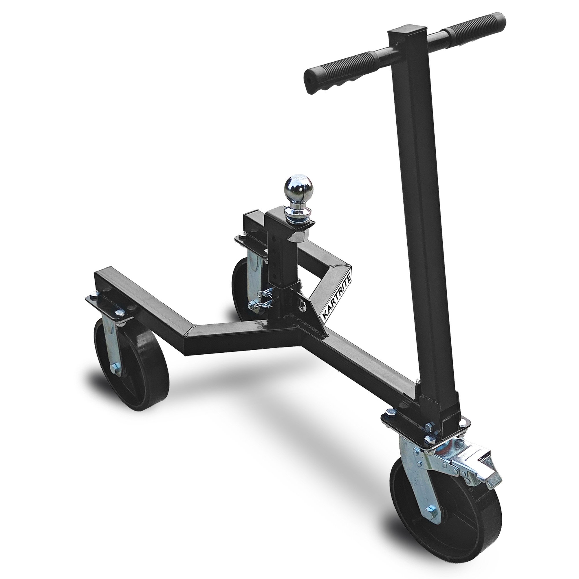Kartrite Trailer Dolly Adjustable 2in Hitch Ball 1500kg Tongue Weight Capacity w/8in Swivel Wheels Steel Trailer Mover โ image 2