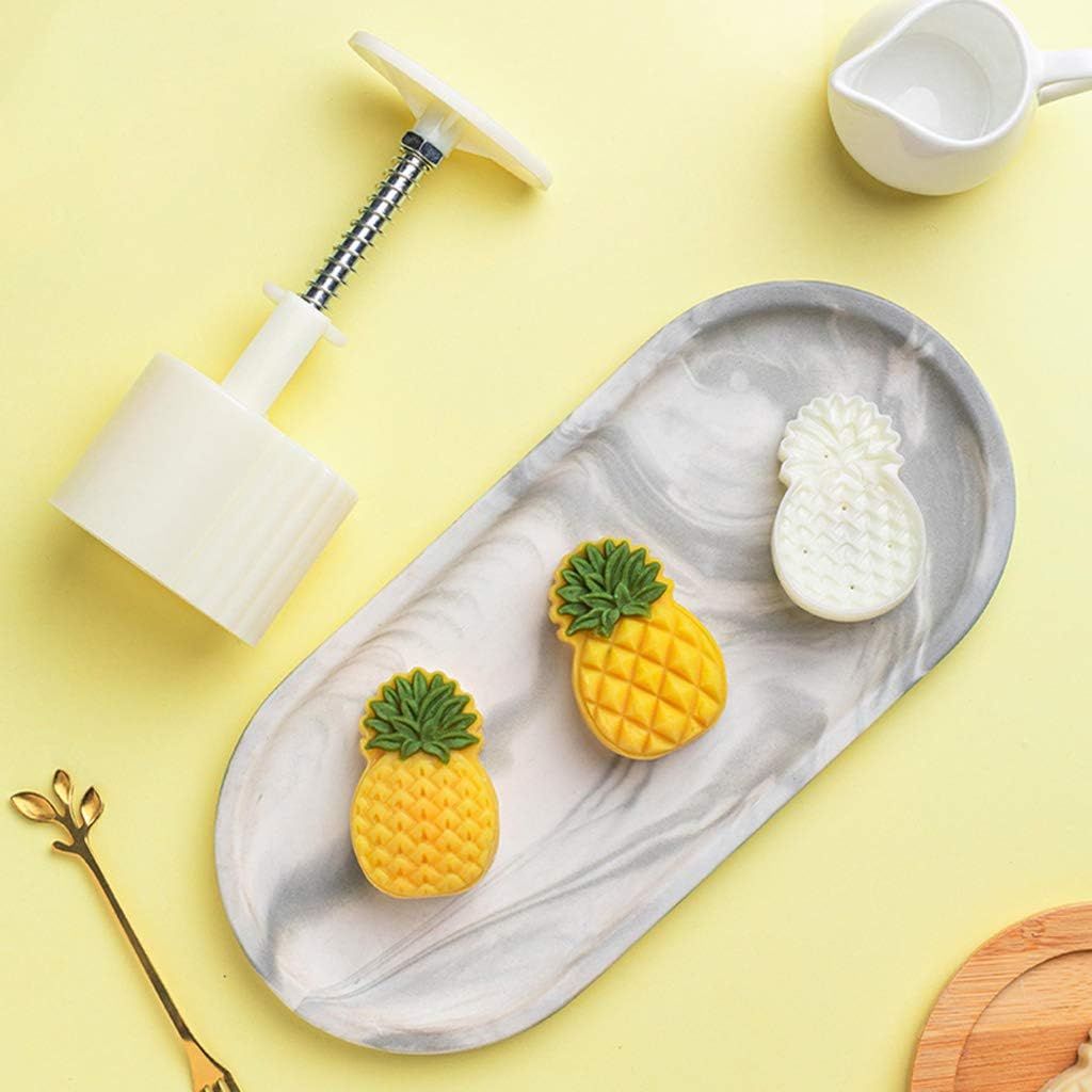 Mooncake Mold 50g Pineapple Lotus Stamps Hand-pressure Mooncake Mold Tool and can be hand washed for easy cleaning — image 4