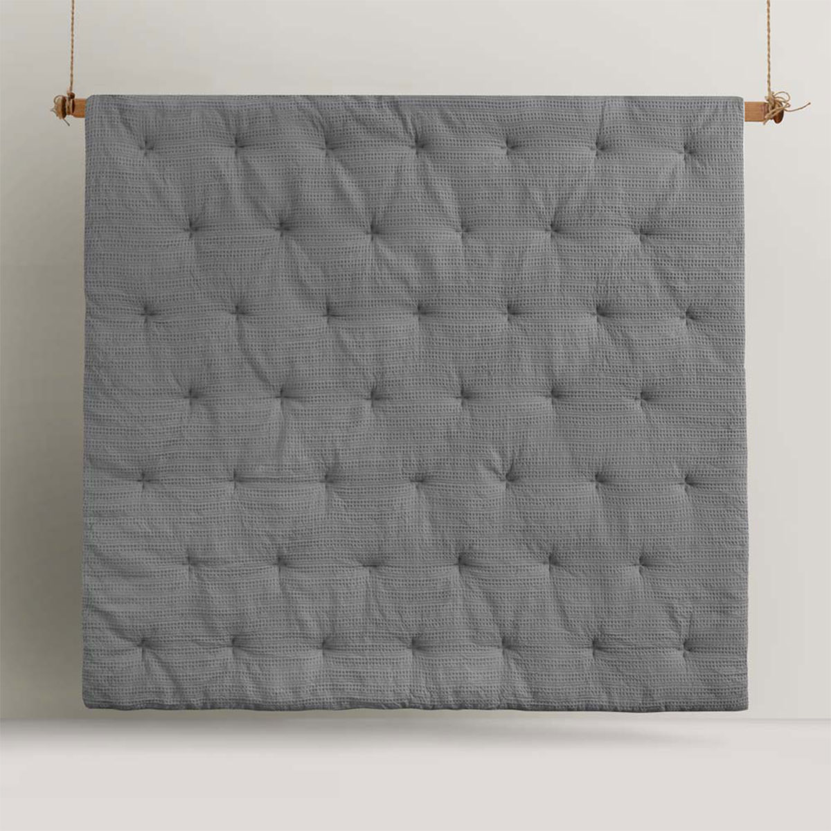 Accessorize Soho Waffle Dark Grey 3 Piece Comforter Set King — image 4