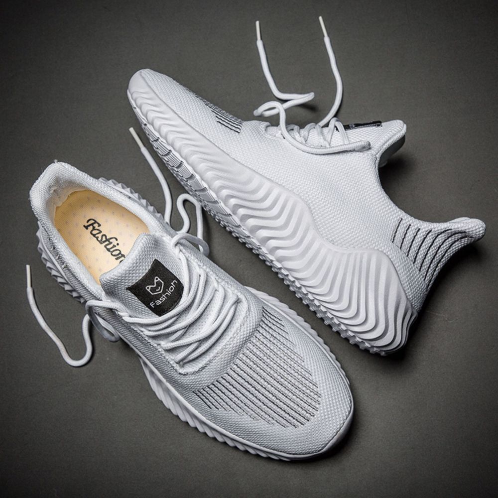 Men's Sneakers Outdoor Road Shoes Breathable Lightweight Non-slip ( White Size US9.5=US43 ) โ image 3
