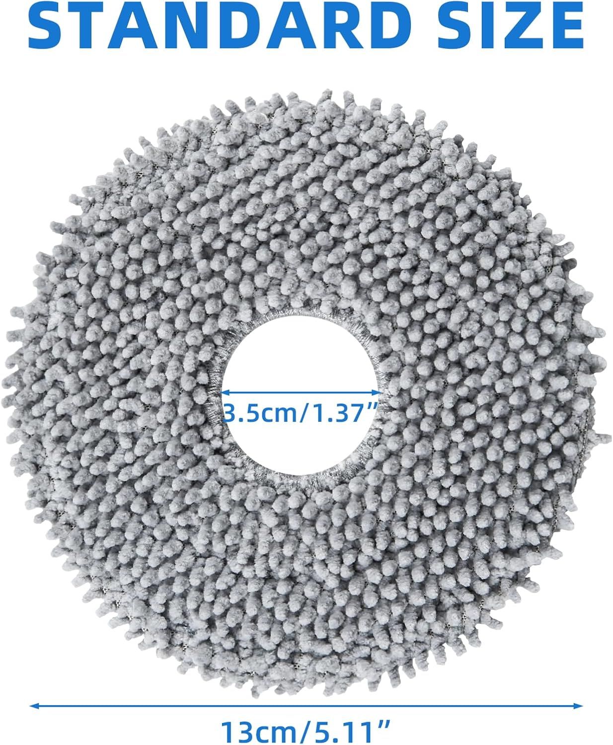 8 Pack Mop Pads or QV 35A/Saros 10R/Q Revo/Qrevo S/Qrevo Pro/Qrevo Plus/Qrevo Master/Qrevo Slim/Qrevo Curv/Qrevo Edge Robot Vacuum Cleaner, Spin Cleaning Pads — image 3