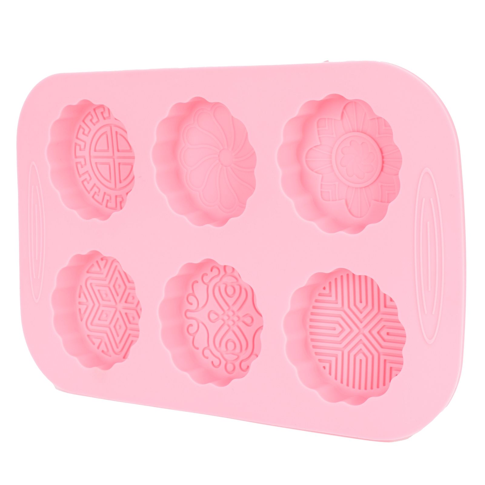 6Grid Mooncake Silicone Mold DIY Baking HandMade Soap Mold for Dessert Kitchen Tool — image 3
