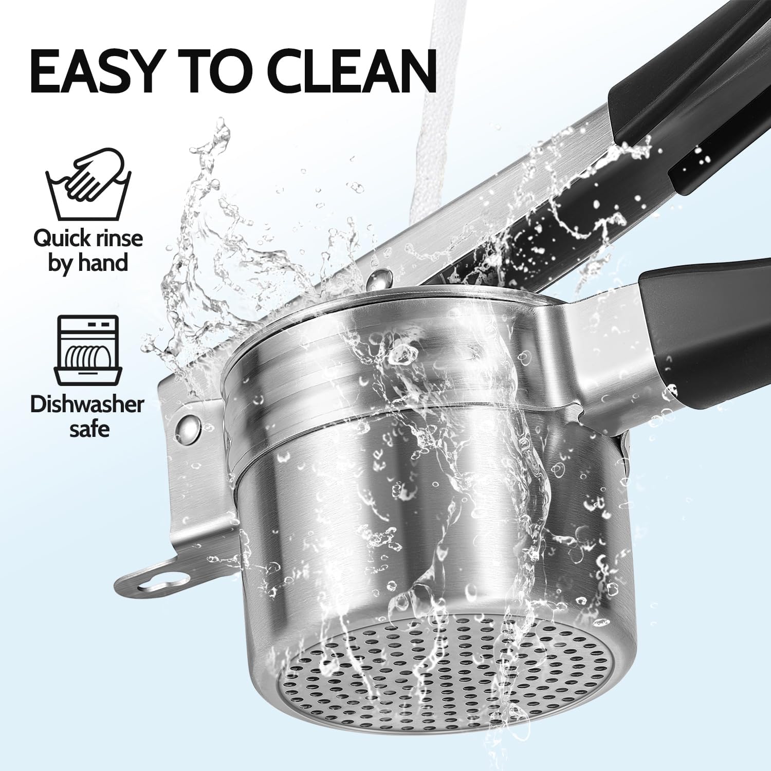 Potato Ricer, Upgraded Stainless Steel Potato Masher with 3 Interchangeable Discs, Heavy Duty Kitchen Tool Gadget โ image 4