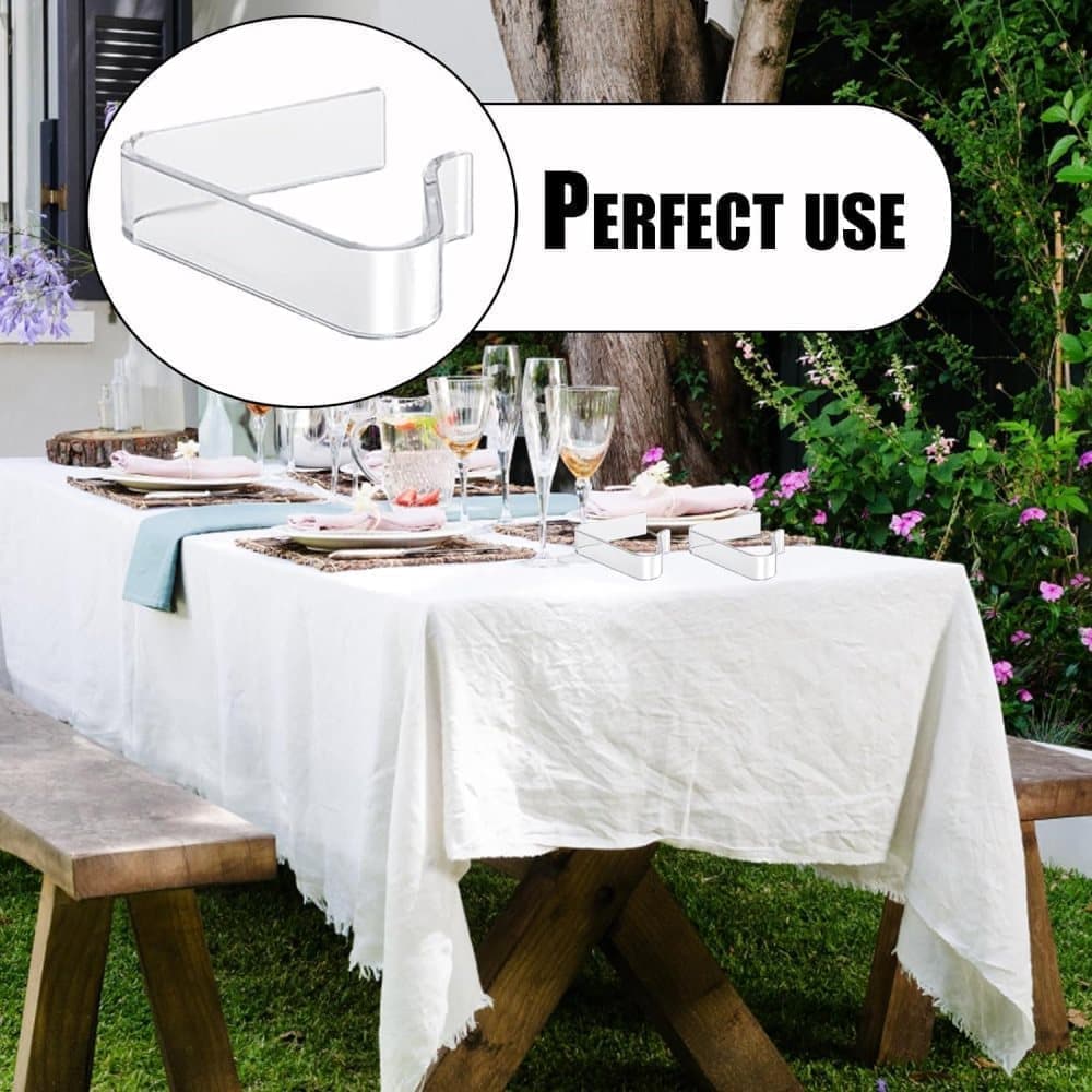 12pcs plastic tablecloth clips for thick tables, garden table camping picnic, compatible with most brands, 12cm โ image 3
