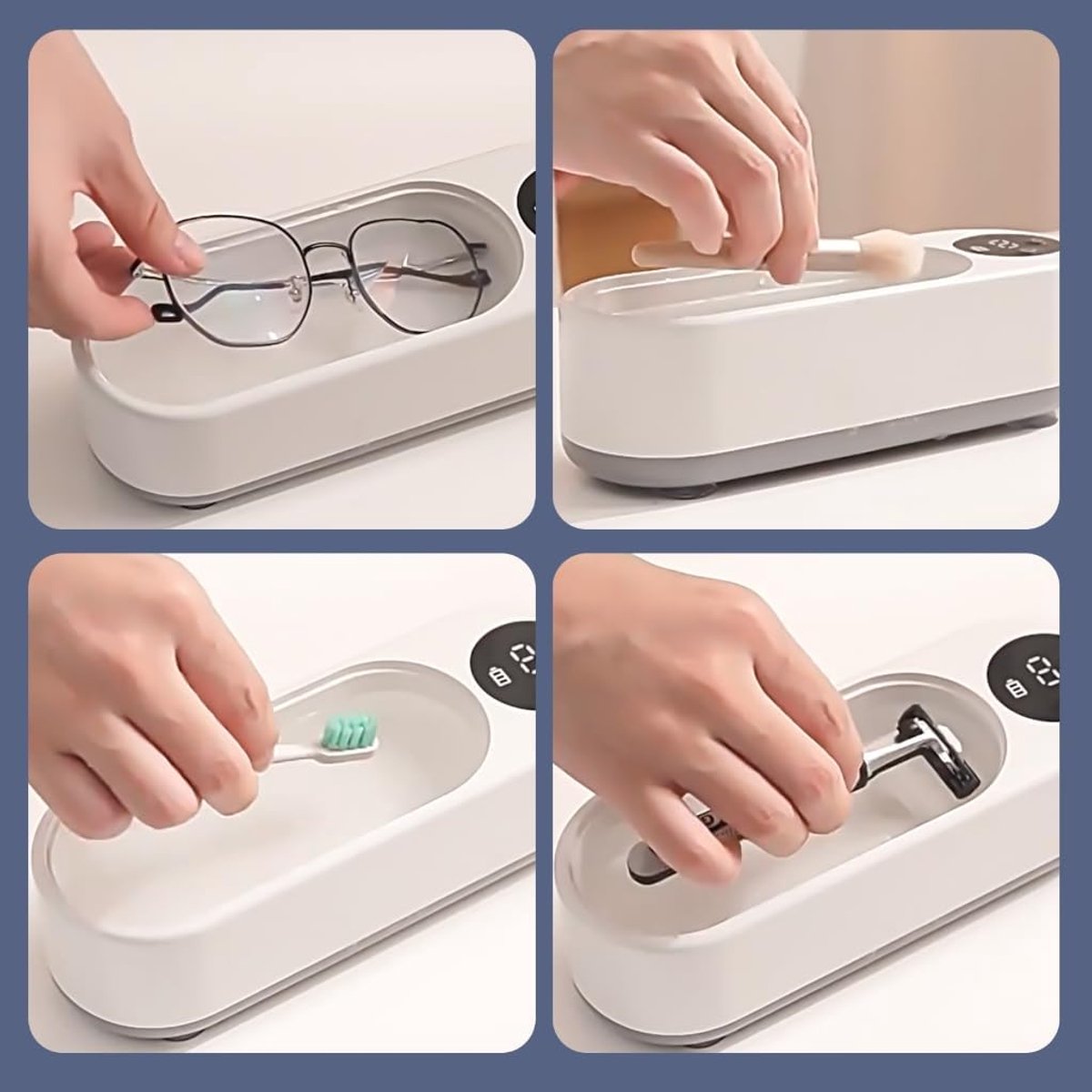 Ultrasonic Cleaner - Jewelry Cleaner - Glasses Cleaning Machine - Glasses Cleaner - Denture Cleaner - rechargeable - with fast deep cleaning function - chain โ image 2