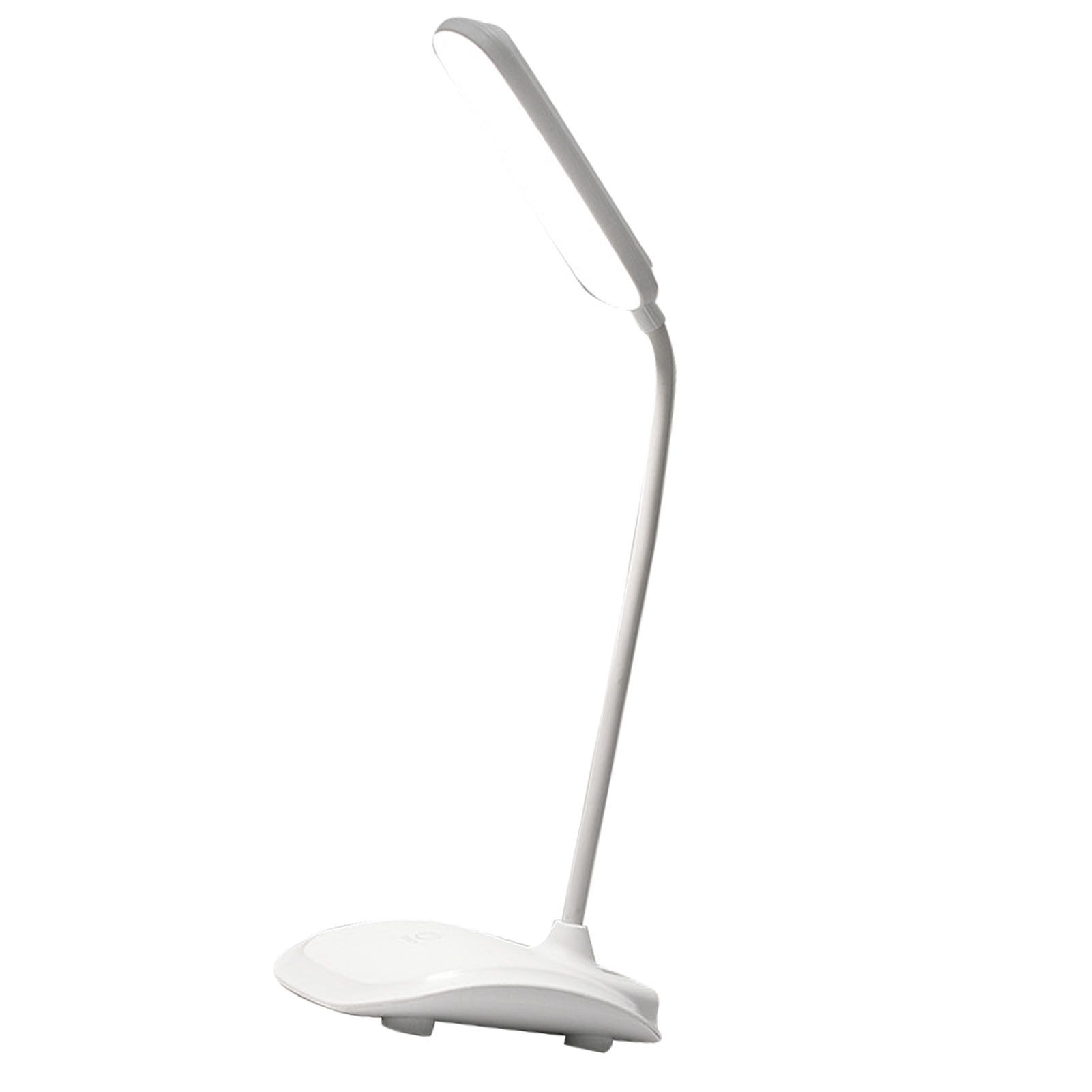 LED Desk Lamp Touch Control Three Level Color Temperature Stepless Dimming USB Charging Table Lamp White โ image 3
