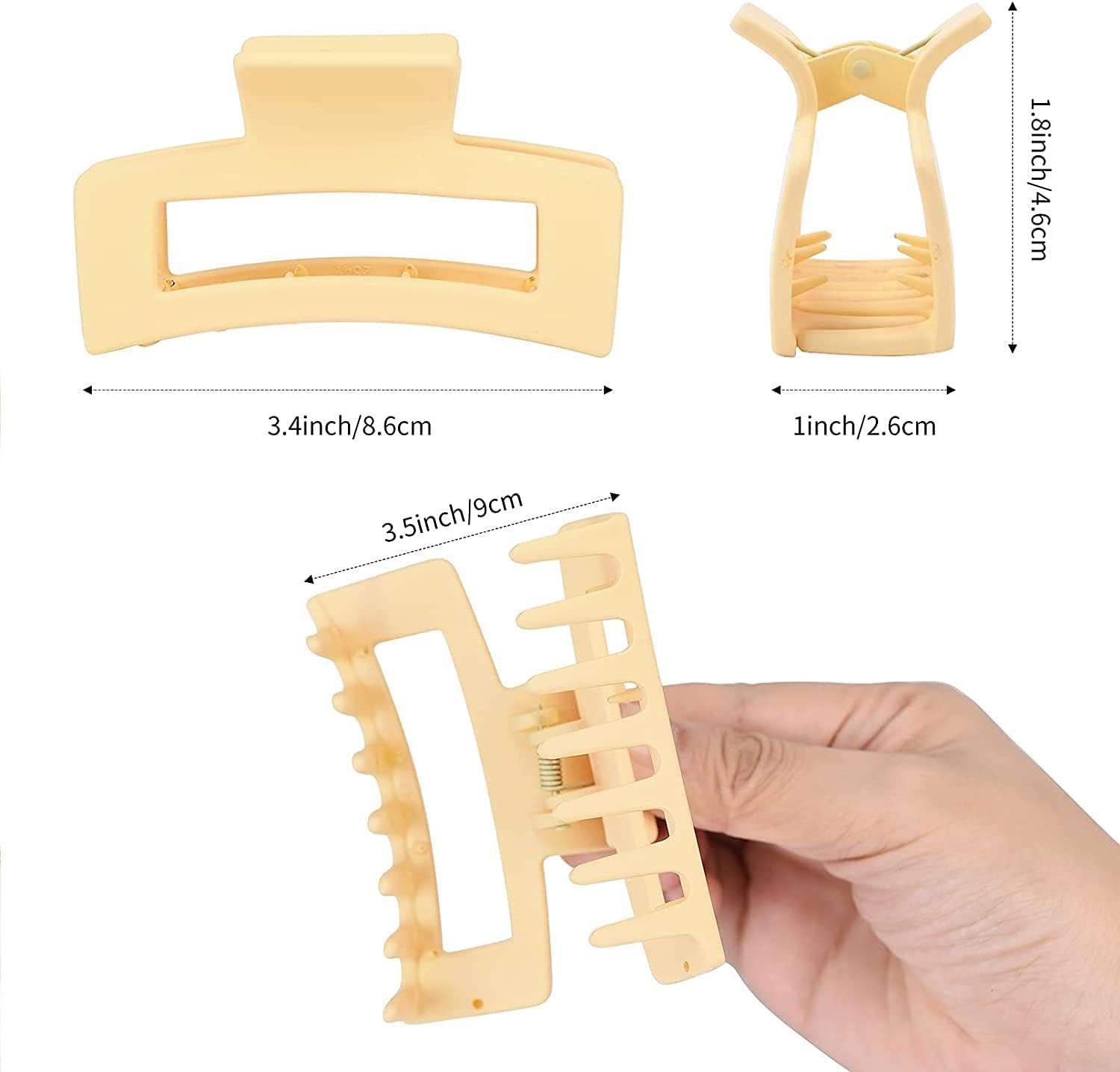 5 Pcs Hair Claw Clips-Nonslip Large Claw Clip Strong Hold Hair Clips Suitable for Women Fashion Hair Styling Accessories — image 3