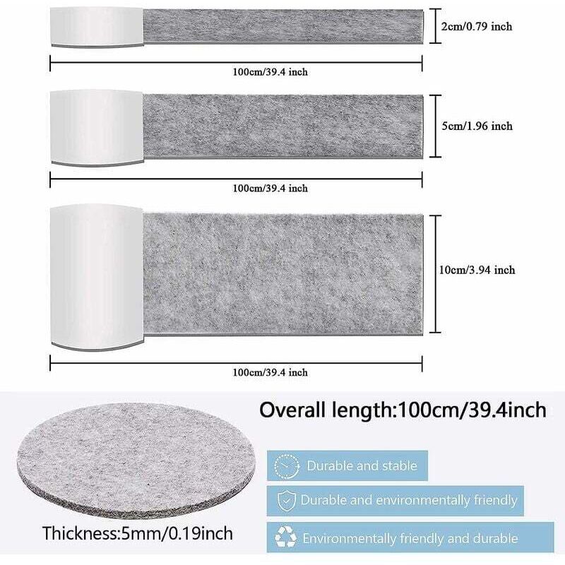 Patin Feutre Furniture Adhesive Slip, 3 Feutre of Protection Feutrine Adhesive Autocollante Furniture Patin Anti — image 2