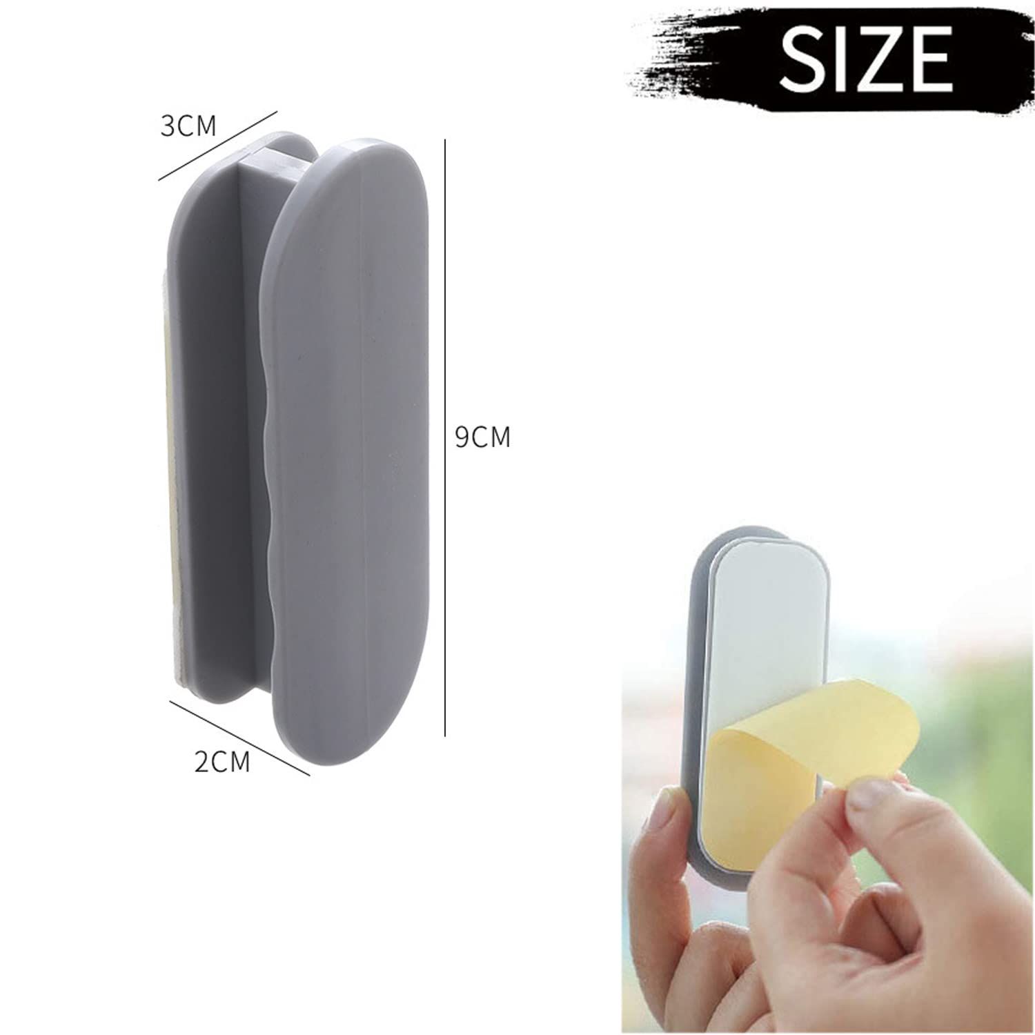2 Pack, Handle Helper for Kitchen Cabinet Knobs Drawer Window Sliding Closet Push Pull Helper Stick-on Handles (Grey) โ image 2