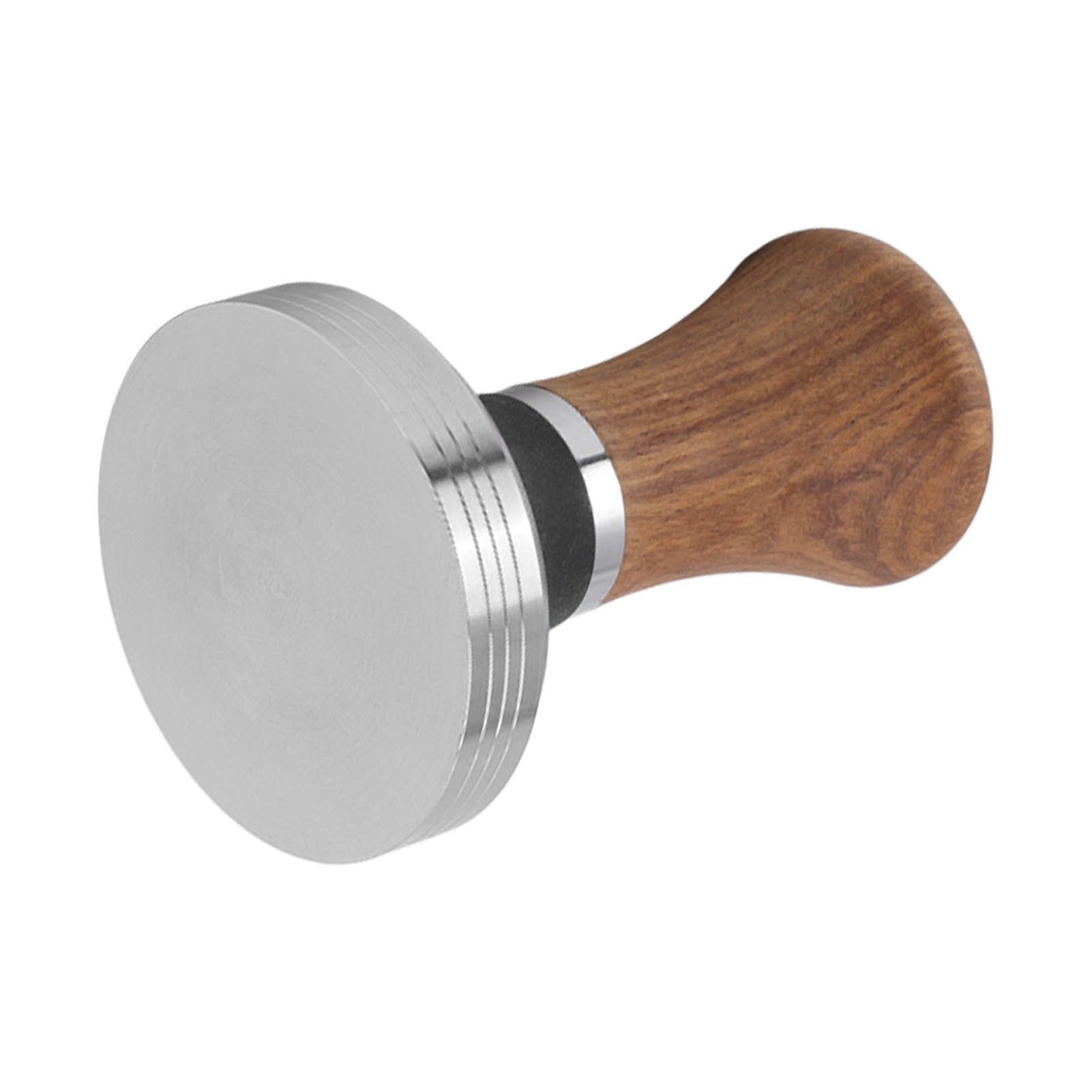 Coffee Tamper Stainless Steel Flat Bottom Coffee Hand Tamping Tool with Wooden Handle 51mm/2.0in — image 6
